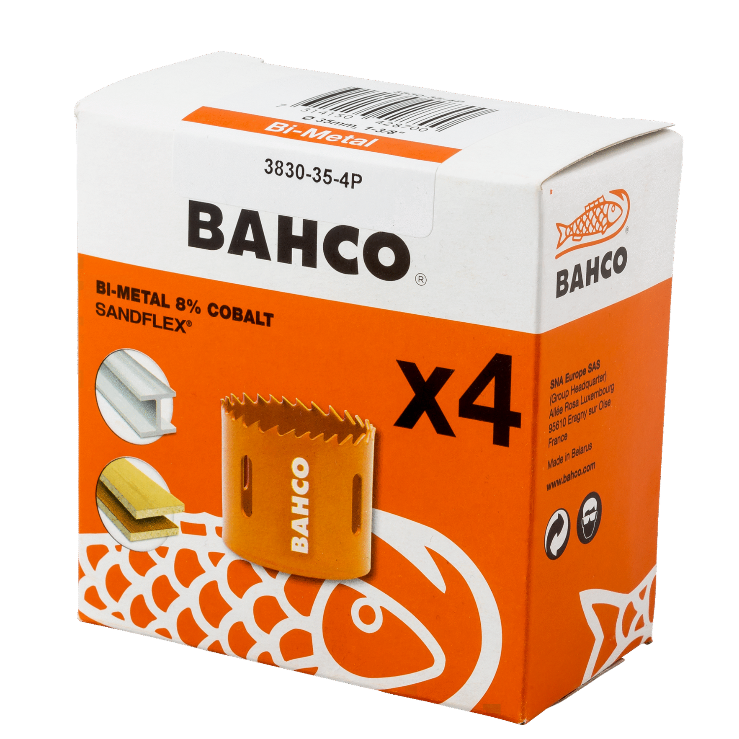 BAHCO 3830-4P Sandflex Bi-Metal Holesaw 4 pack (BAHCO Tools) - Premium Bi-Metal Holesaw from BAHCO - Shop now at Yew Aik.