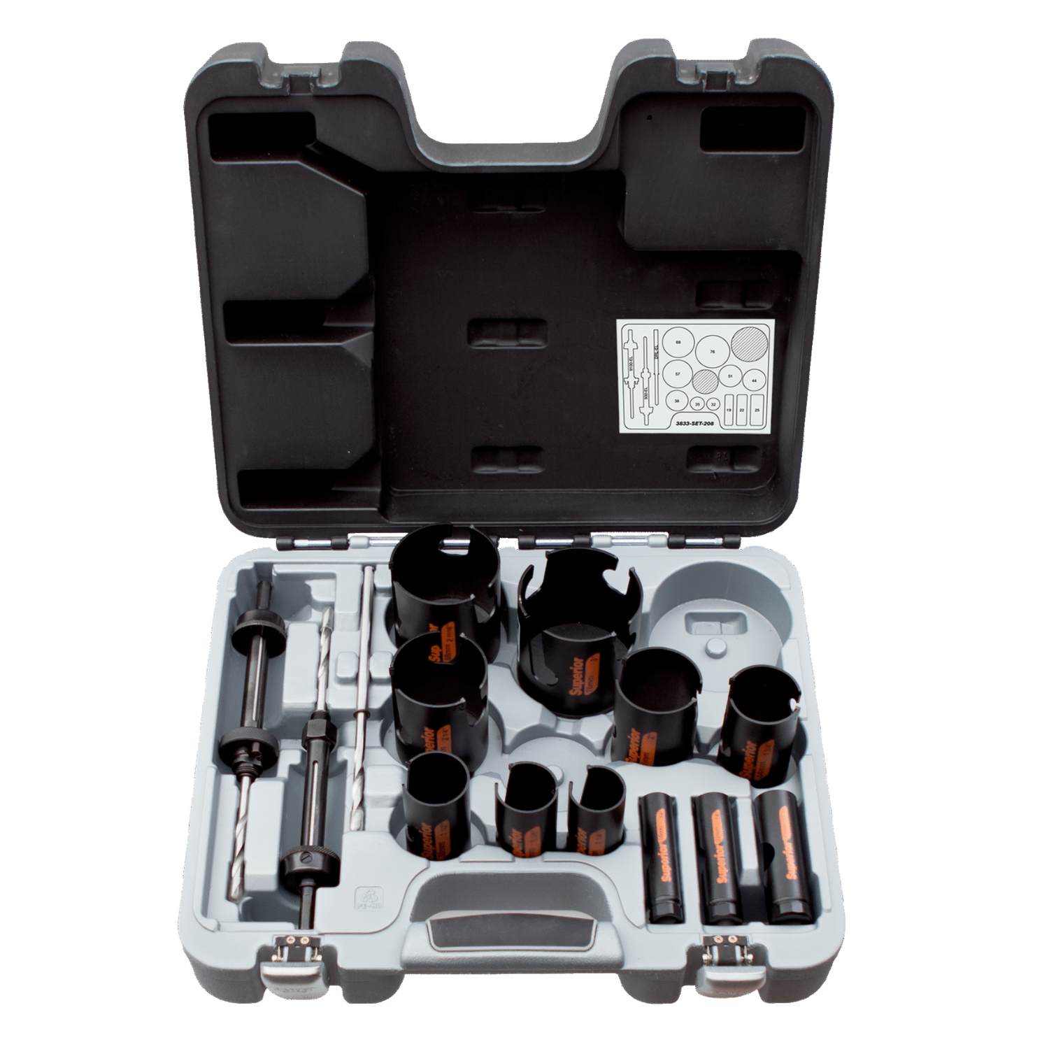 BAHCO 3833-SET-208 SuperiorTM Multi Construction Holesaw Set - Premium Construction Holesaw Set from BAHCO - Shop now at Yew Aik.