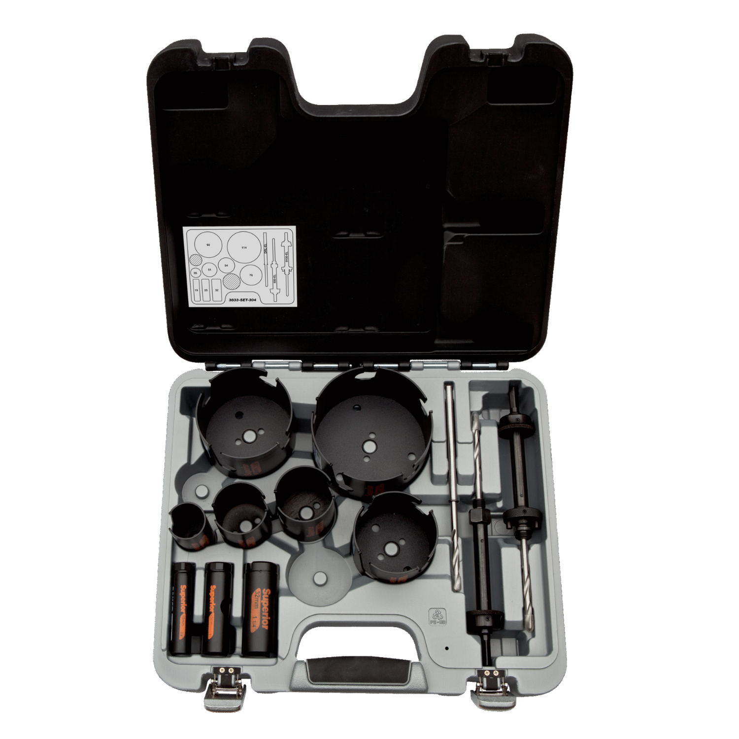 BAHCO 3833-SET-304 SuperiorTM Multi Construction Holesaw Set - Premium Construction Holesaw Set from BAHCO - Shop now at Yew Aik.