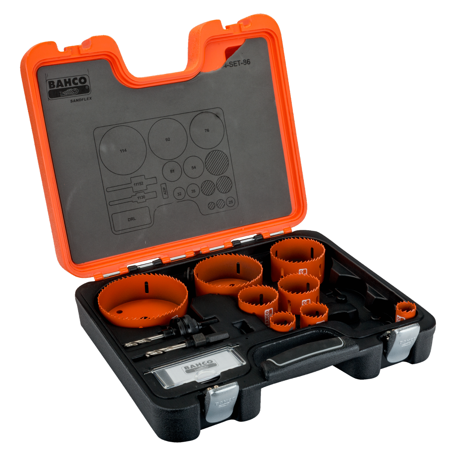 BAHCO 3834-86 Sandflex Bi-Metal Holesaw Set 12 pcs (BAHCO Tools) - Premium Bi-Metal Holesaw from BAHCO - Shop now at Yew Aik.