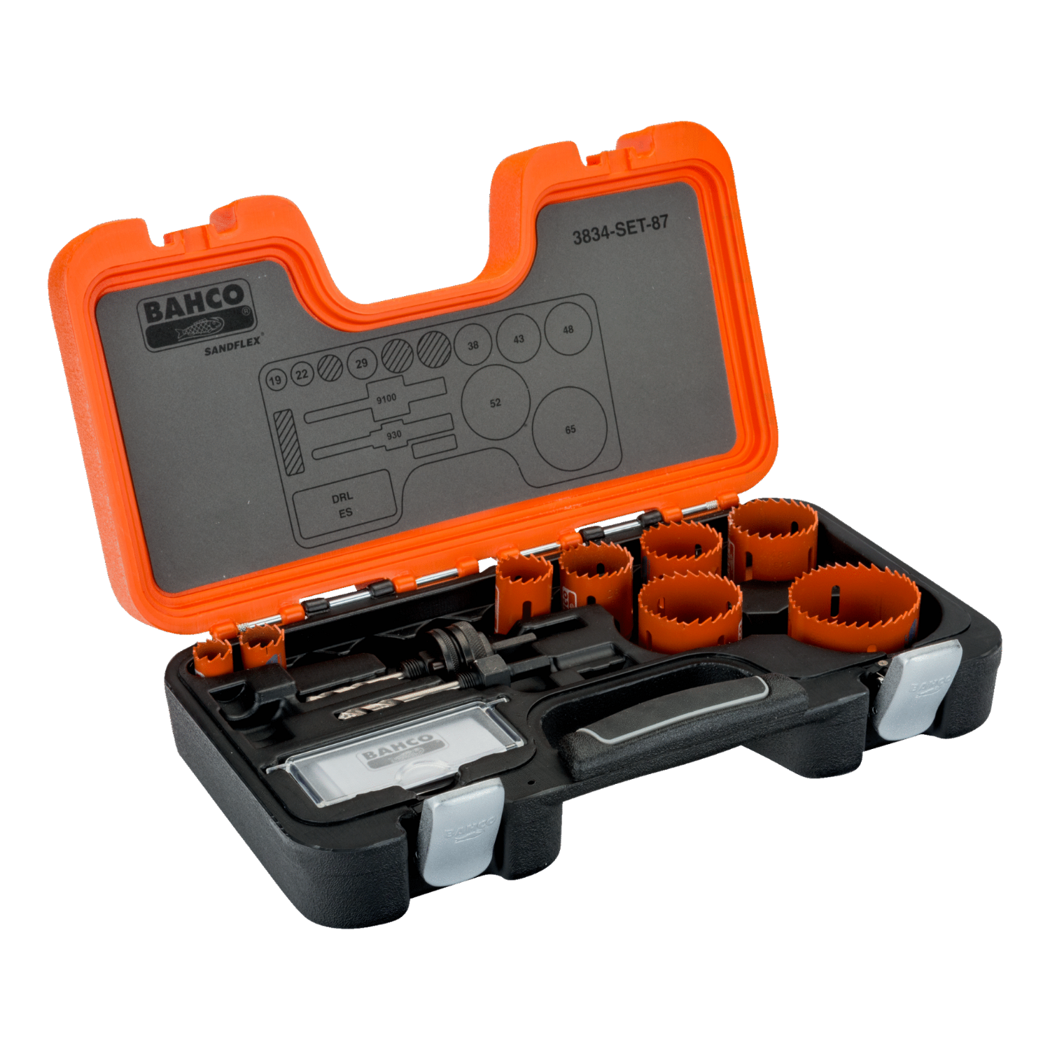 BAHCO 3834-87 Sandflex Bi-Metal Holesaw Set 12 pcs (BAHCO Tools) - Premium Bi-Metal Holesaw from BAHCO - Shop now at Yew Aik.