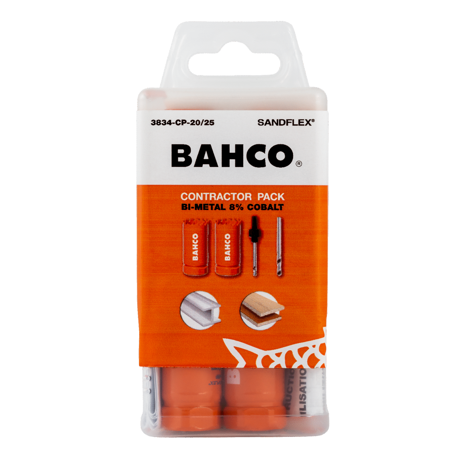 BAHCO 3834-CP-20/25 Sandflex Bi-Metal Holesaw Set 11 pcs - Premium Bi-Metal Holesaw from BAHCO - Shop now at Yew Aik.