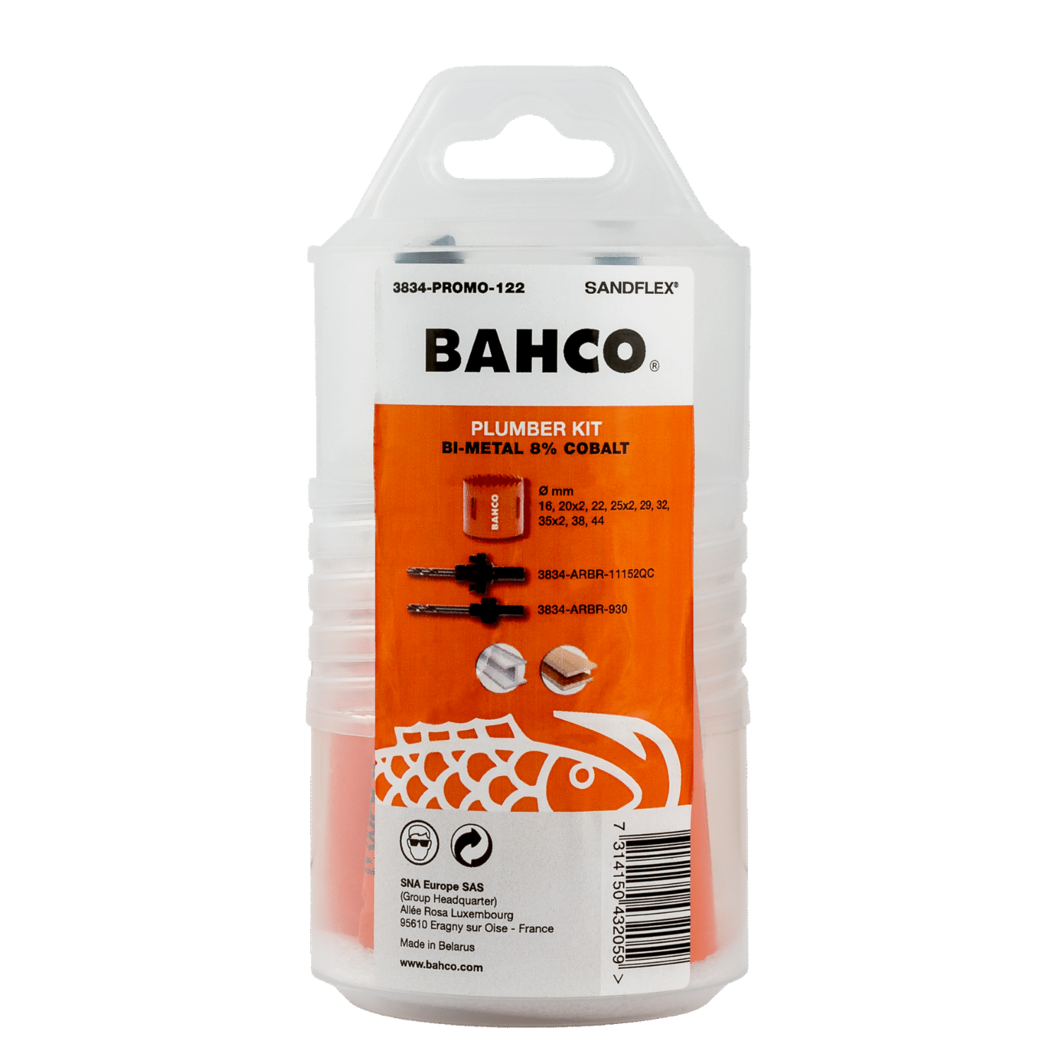 BAHCO 3834-PROMO-122 Sandflex Bi-Metal Holesaw 14 pcs - Premium Bi-Metal Holesaw from BAHCO - Shop now at Yew Aik.