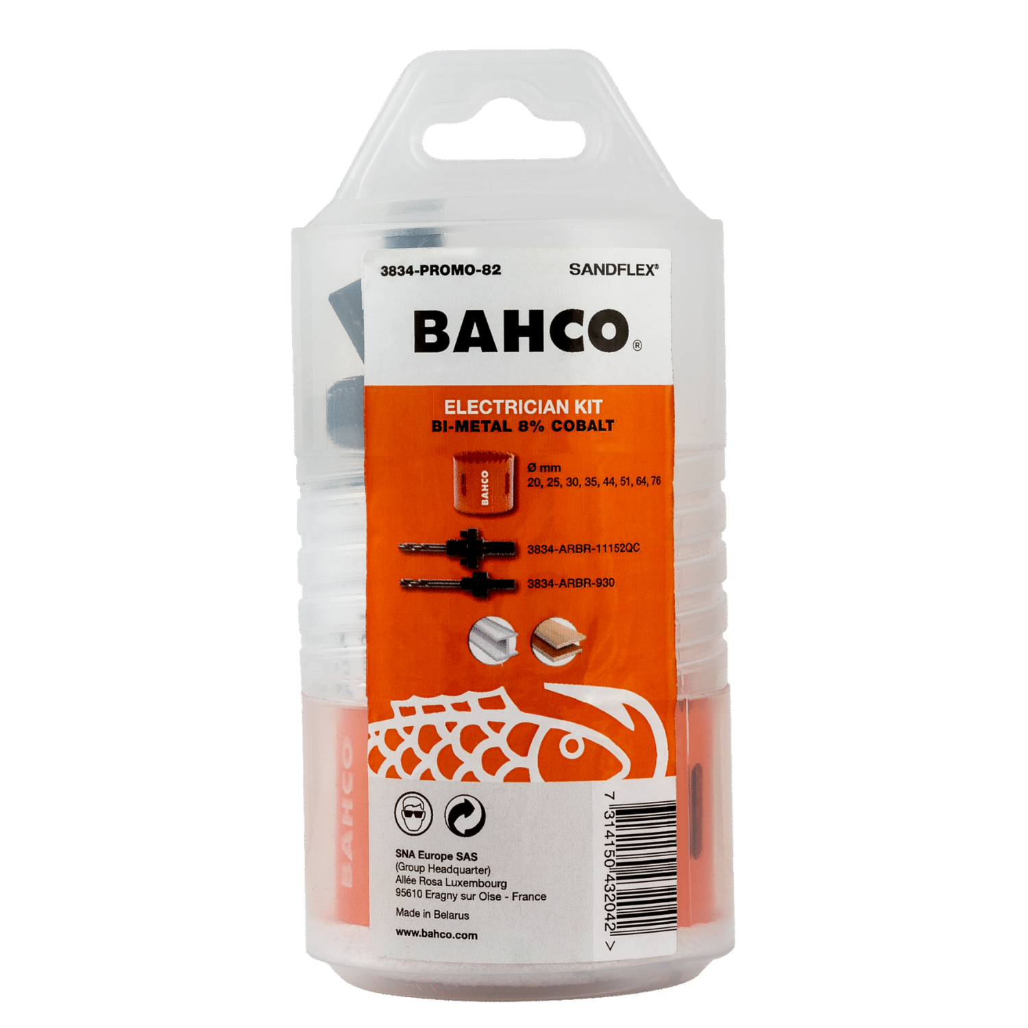 BAHCO 3834-PROMO-82 Sandflex Bi-Metal Holesaw Set 10 pcs - Premium Bi-Metal Holesaw from BAHCO - Shop now at Yew Aik.