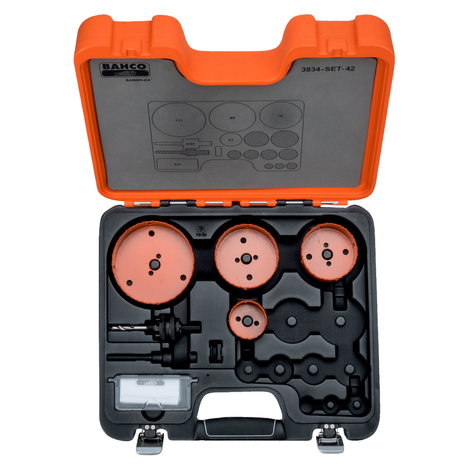 BAHCO 3834-SET-42 Sandflex Bi-Metal Holesaw Set 6 pcs - Premium Bi-Metal Holesaw from BAHCO - Shop now at Yew Aik.