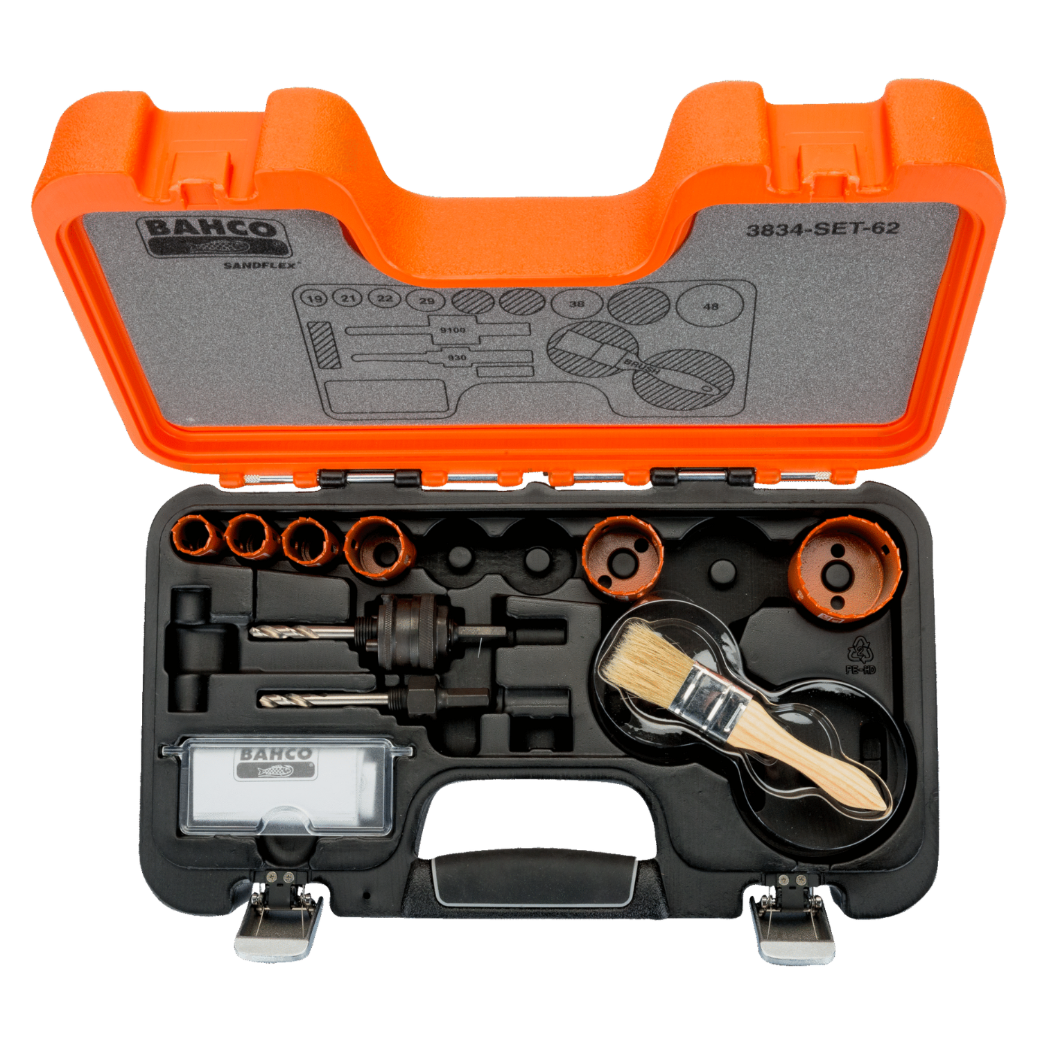 BAHCO 3834-SET-62 Sandflex Bi-metal Holesaw Set 19 mm - Premium Bi-metal Holesaw Set from BAHCO - Shop now at Yew Aik.