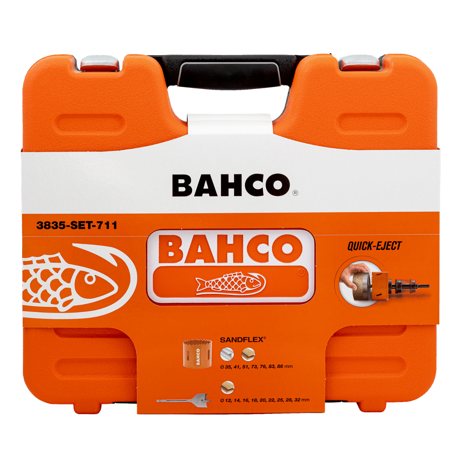 BAHCO 3835-SET-711 Construction Holesaw Set, Mixed 12-86 mm - Premium Construction Holesaw Set from BAHCO - Shop now at Yew Aik.