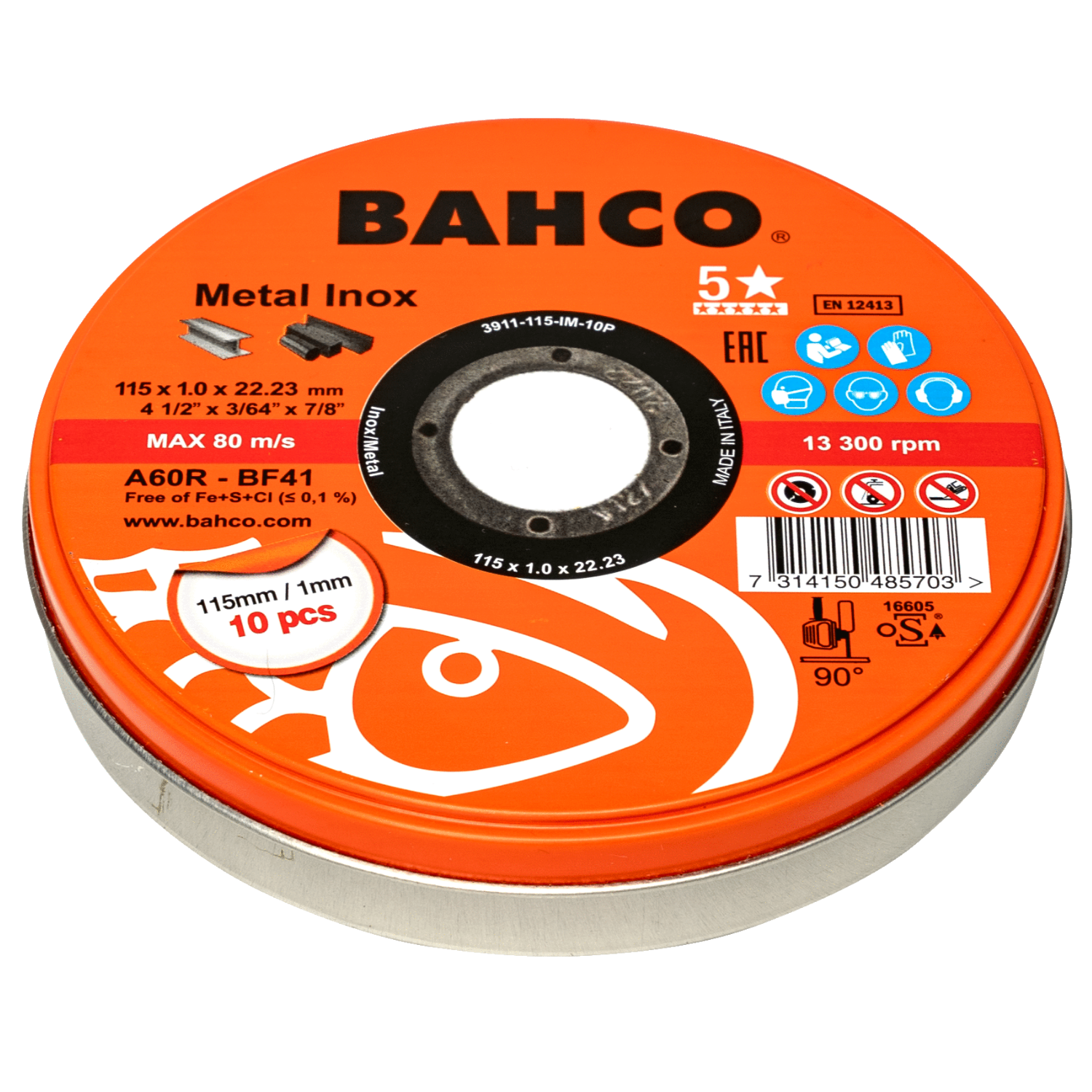 BAHCO 391-T41_IM High-Performance Abrasive Cutting Disc - Premium Abrasive Cutting Disc from BAHCO - Shop now at Yew Aik.