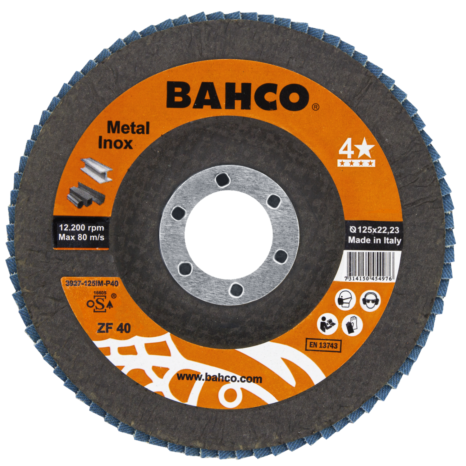 BAHCO 392-FLAP_P Abrasive Flap Grinding Disc For Inox & Metal - Premium Grinding Disc from BAHCO - Shop now at Yew Aik.