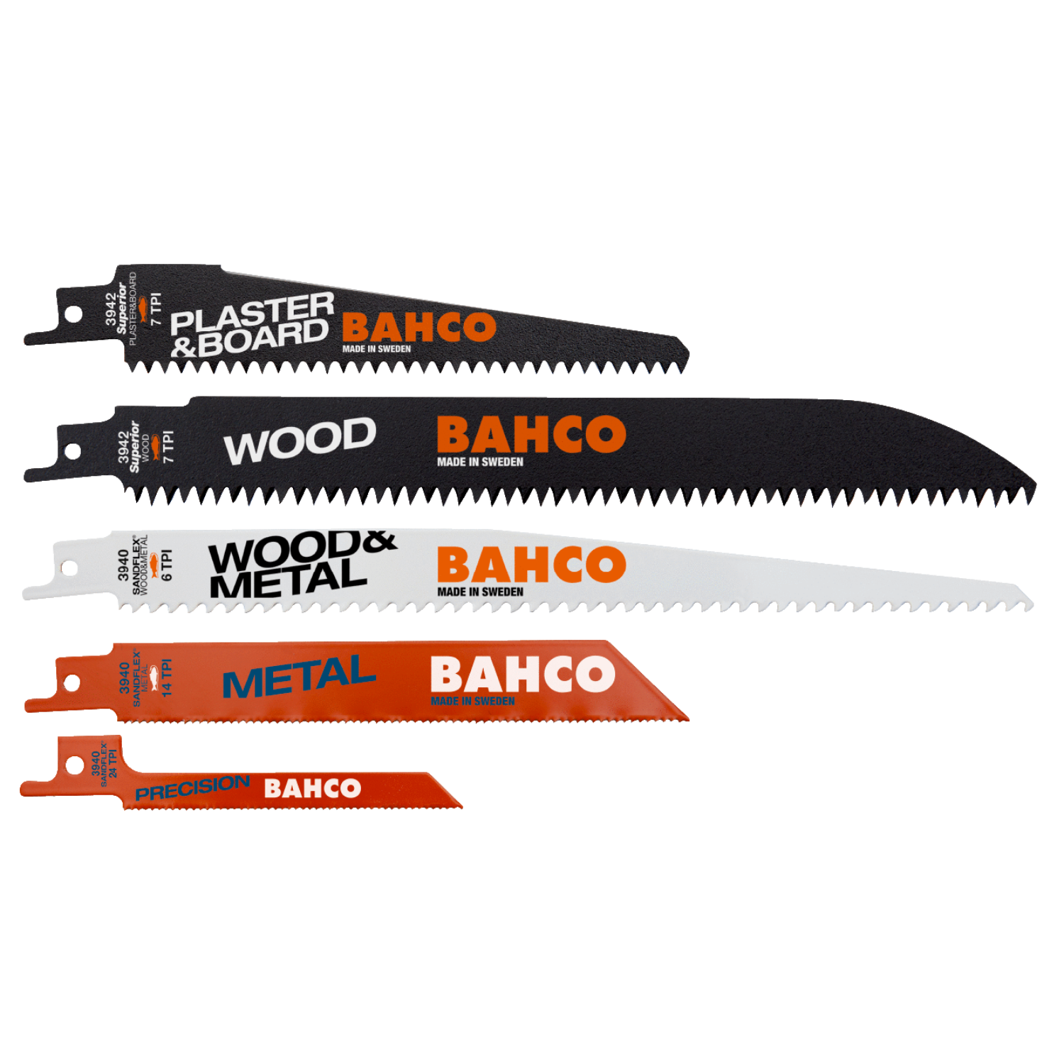 BAHCO 3940-MIX-SET-10P Sabre Sawblade Set For Plaster Wood - Premium Sabre Sawblade from BAHCO - Shop now at Yew Aik.