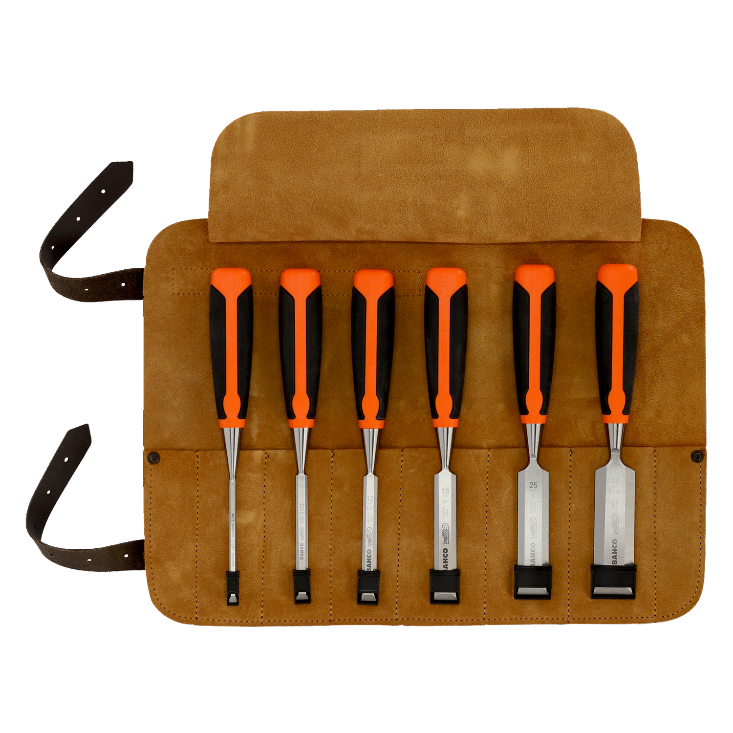BAHCO 424P-S6-LR Chisel Set with Rubberised Handle 6-32 mm - Premium Chisel Set from BAHCO - Shop now at Yew Aik.