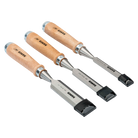 BAHCO 425-081 3 Pcs Wooden-Handle Chisel Set In Cardboard Box - Premium Chisel Set from BAHCO - Shop now at Yew Aik.