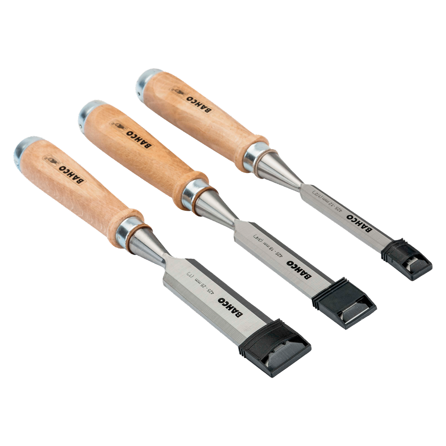 BAHCO 425-081 3 Pcs Wooden-Handle Chisel Set In Cardboard Box - Premium Chisel Set from BAHCO - Shop now at Yew Aik.