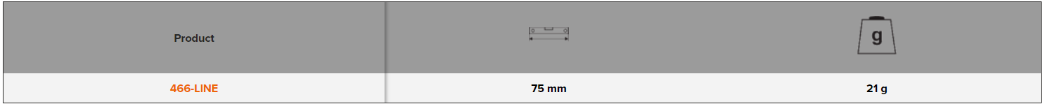 BAHCO 466-LINE Aluminium Spirit Level Line 75 mm (BAHCO Tools) - Premium Spirit Level from BAHCO - Shop now at Yew Aik.