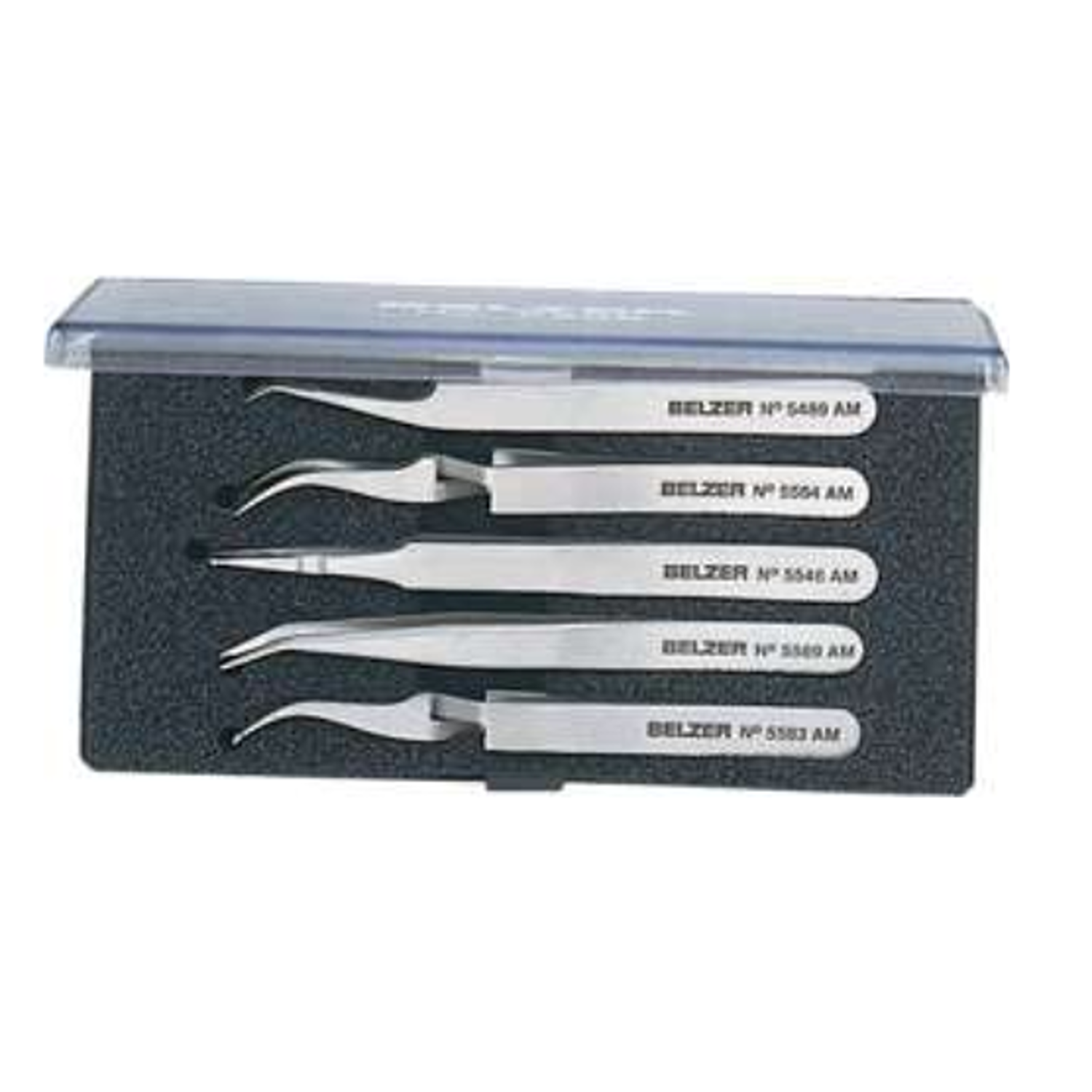 BAHCO 5568/5 Stainless Steel SMD Tweezers Set - 5 Pcs - Premium Tweezers from BAHCO - Shop now at Yew Aik.
