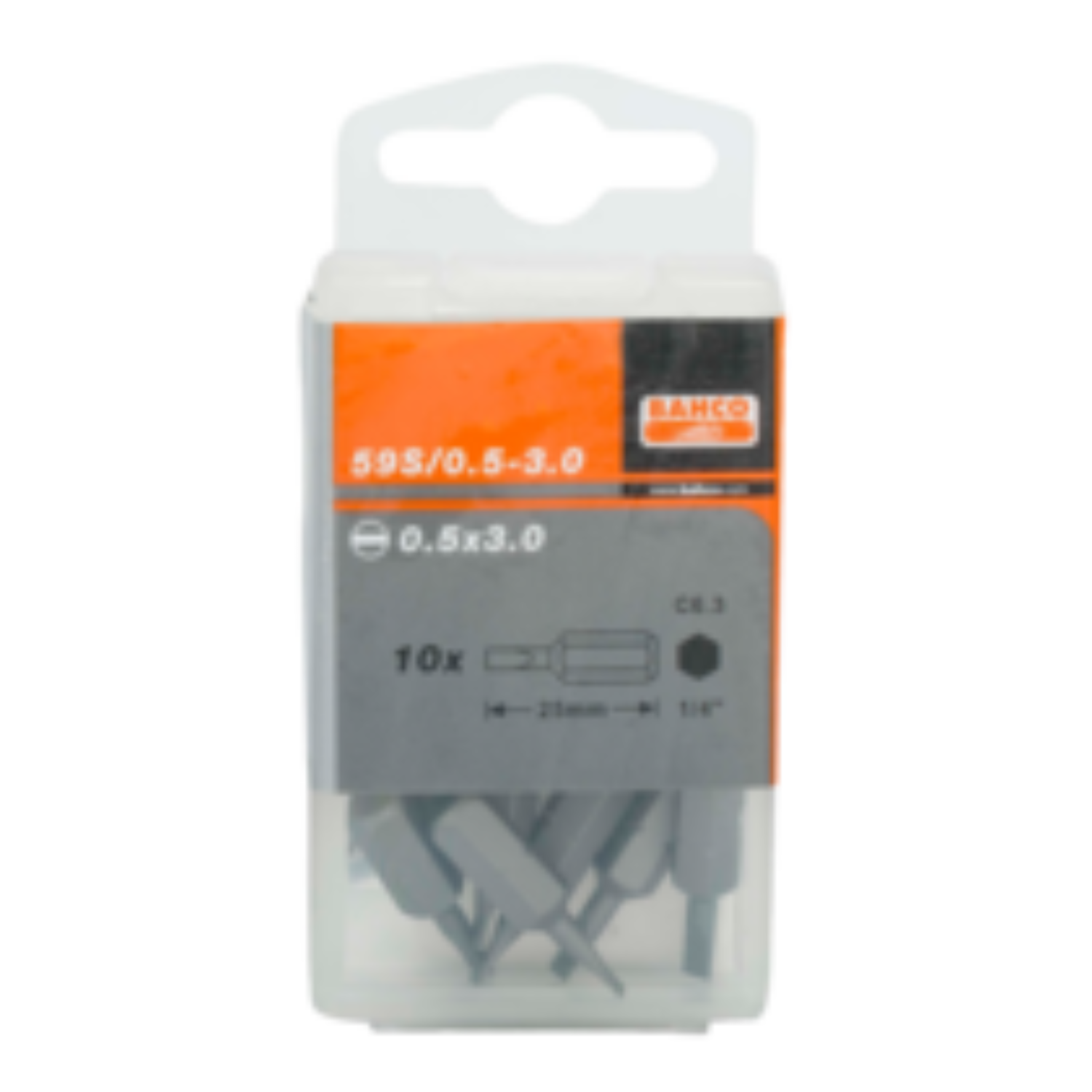 BAHCO 59S 1/4" Standard Screwdriver Bit For Slotted Head Screws - Premium Screwdriver Bit from BAHCO - Shop now at Yew Aik.