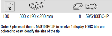 BAHCO 59/S100BC-IP 1/4" Screwdriver Bit Set For Slotted Tamper - Premium Screwdriver Bit Set from BAHCO - Shop now at Yew Aik.