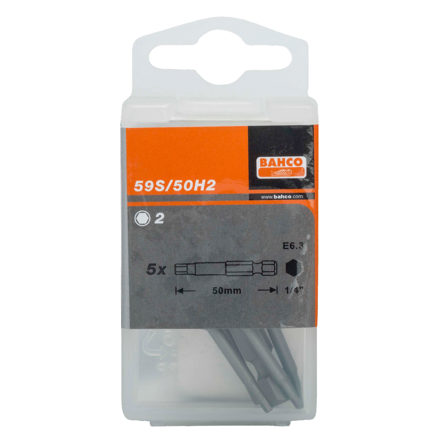 BAHCO 59S/50H 1/4" Standard Screwdriver Bit For Metric Hex - Premium Screwdriver Bit from BAHCO - Shop now at Yew Aik.