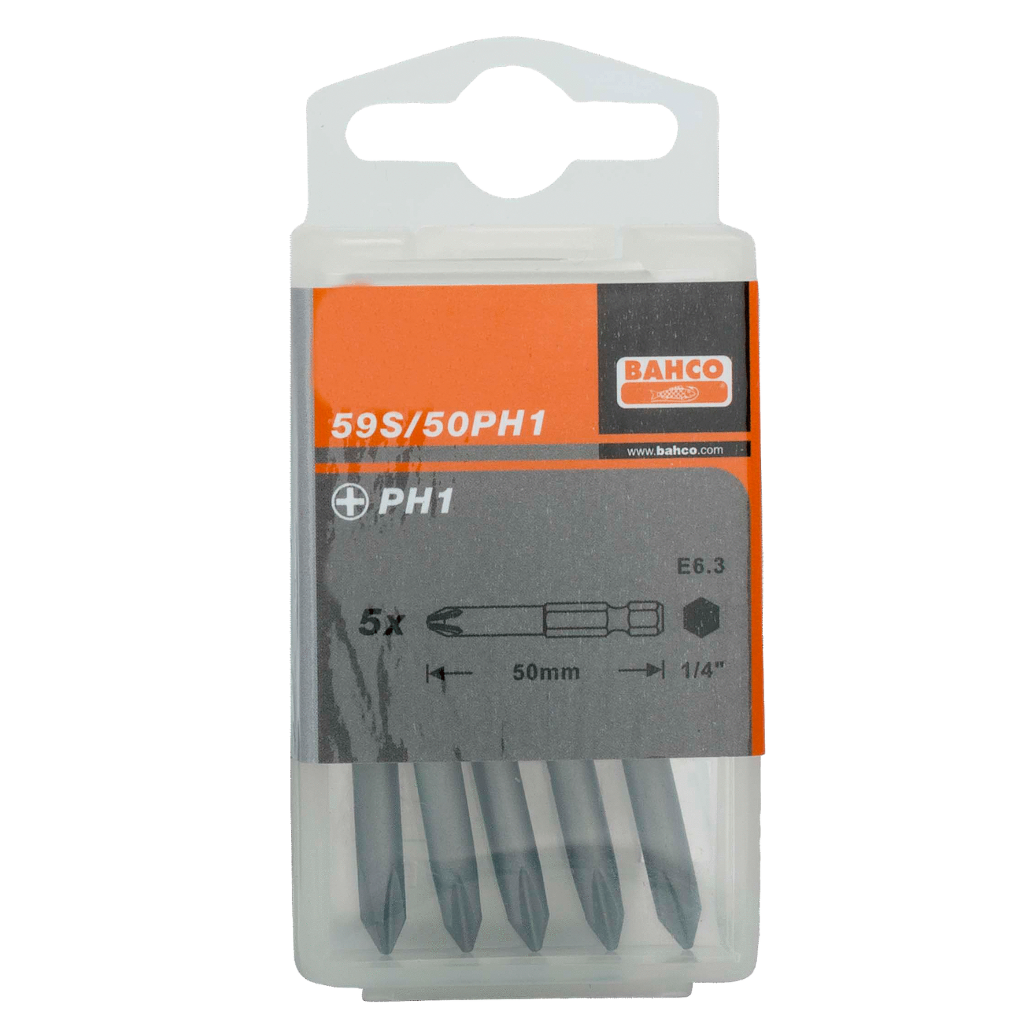 BAHCO 59S/50PH 1/4" Standard Screwdriver Bit 50mm (BAHCO Tools) - Premium Screwdriver Bit from BAHCO - Shop now at Yew Aik.