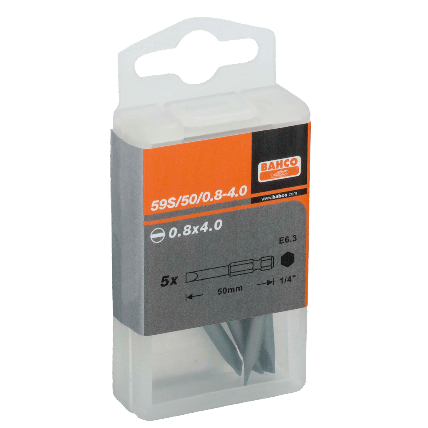 BAHCO 59S/50_ 1/4" Standard Screwdriver Bit Slotted Head Screws - Premium Screwdriver Bit from BAHCO - Shop now at Yew Aik.