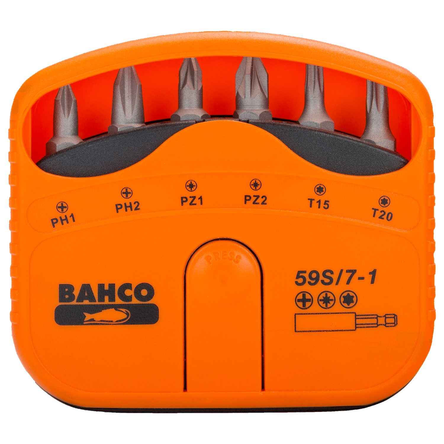 BAHCO 59S/7-1 1/4" Screwdriver Bit Set For Phillips/TORX Head - Premium Screwdriver Bit Set from BAHCO - Shop now at Yew Aik.