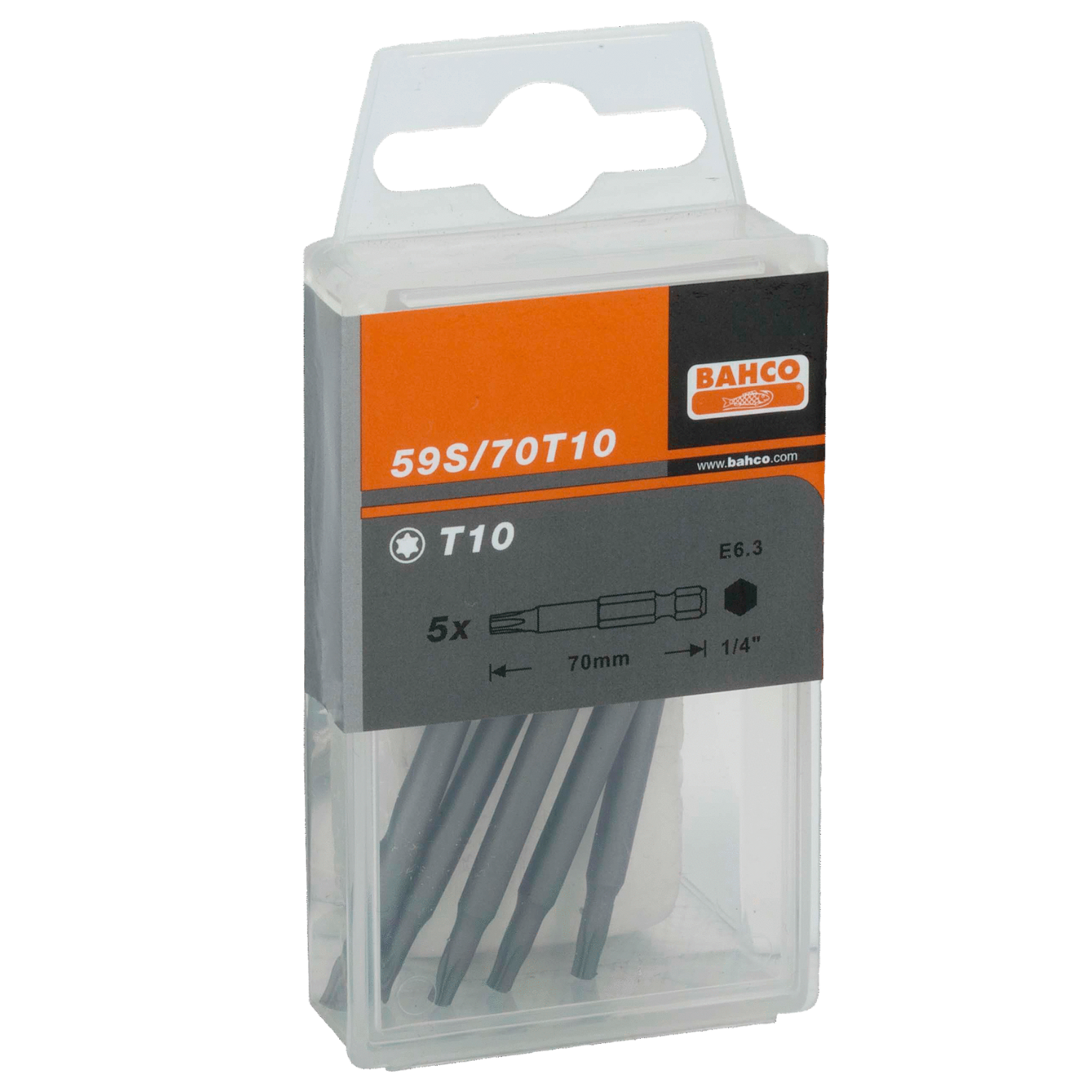 BAHCO 59S/70T 1/4" Standard Screwdriver Bit for TORX Head Screws - Premium Screwdriver Bit from BAHCO - Shop now at Yew Aik.