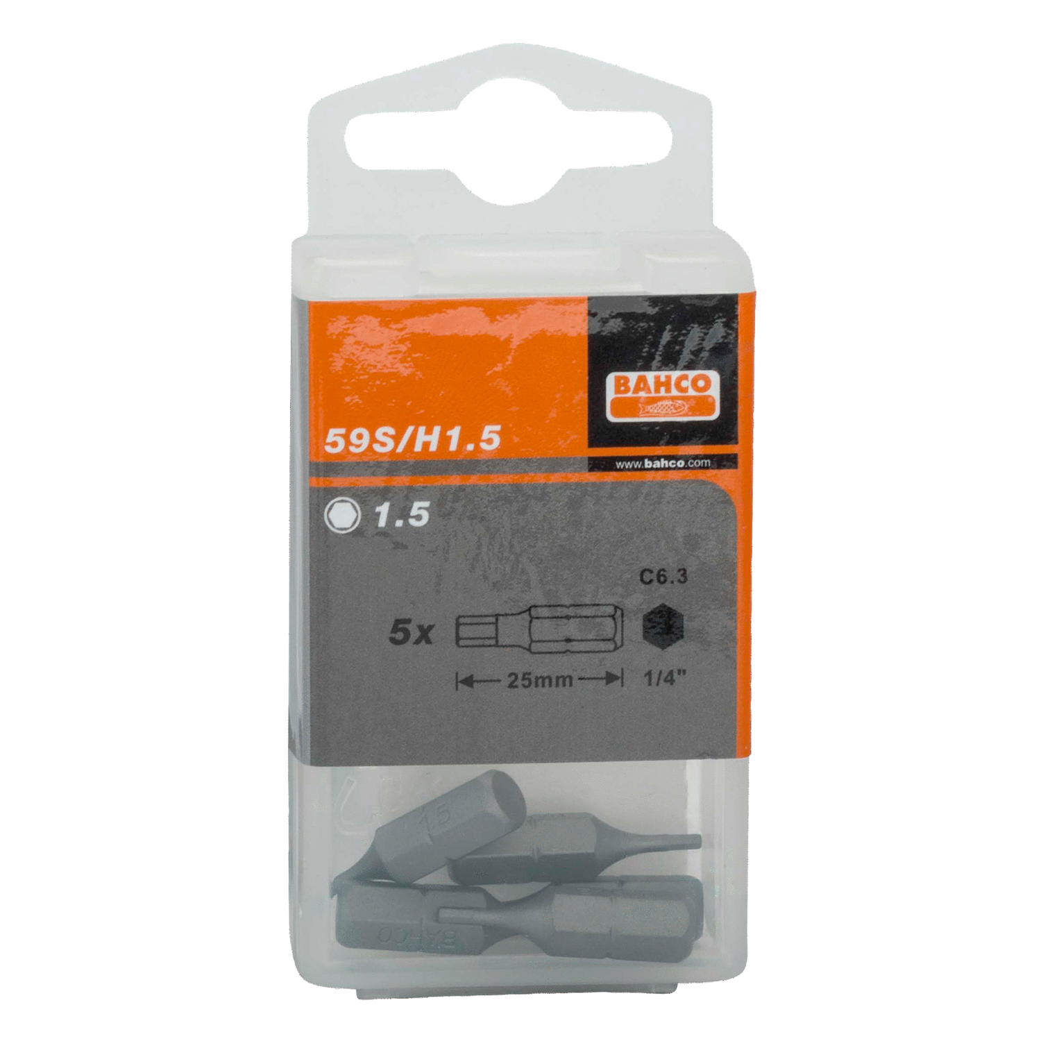 BAHCO 59S/H MM 1/4" Standard Screwdriver Bit 25mm (BAHCO Tools) - Premium Screwdriver Bit from BAHCO - Shop now at Yew Aik.