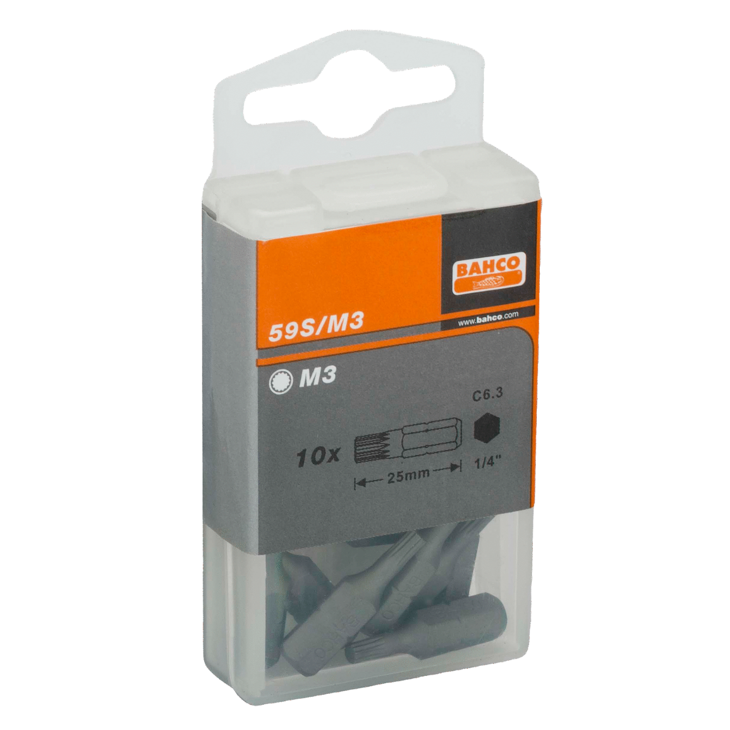 BAHCO 59S/M_ 1/4" Standard Screwdriver Bit for XZN Head Screws - Premium Screwdriver Bit from BAHCO - Shop now at Yew Aik.