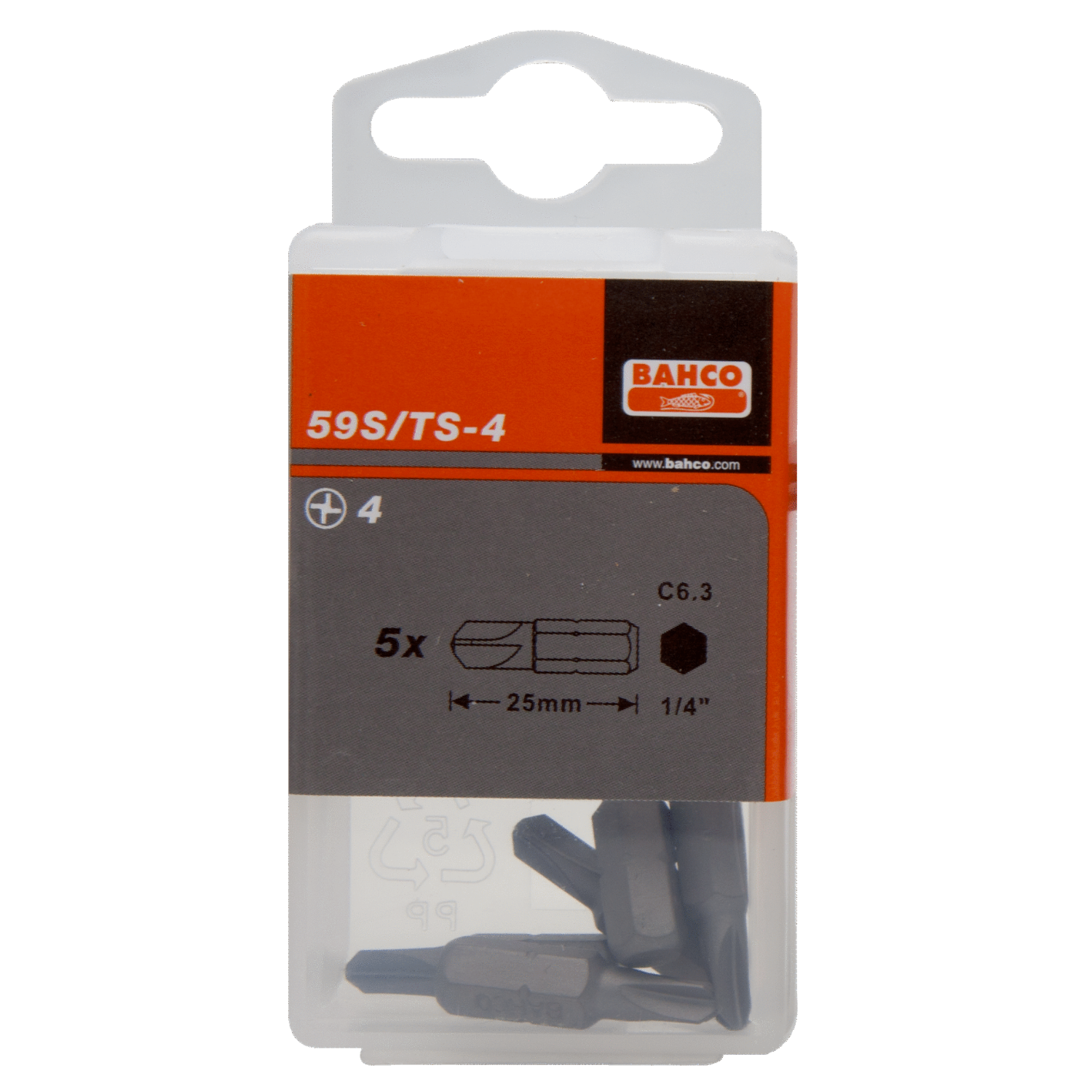 BAHCO 59S/TS 1/4" Standard Screwdriver Bit For TORQ-SET - Premium Screwdriver Bit from BAHCO - Shop now at Yew Aik.