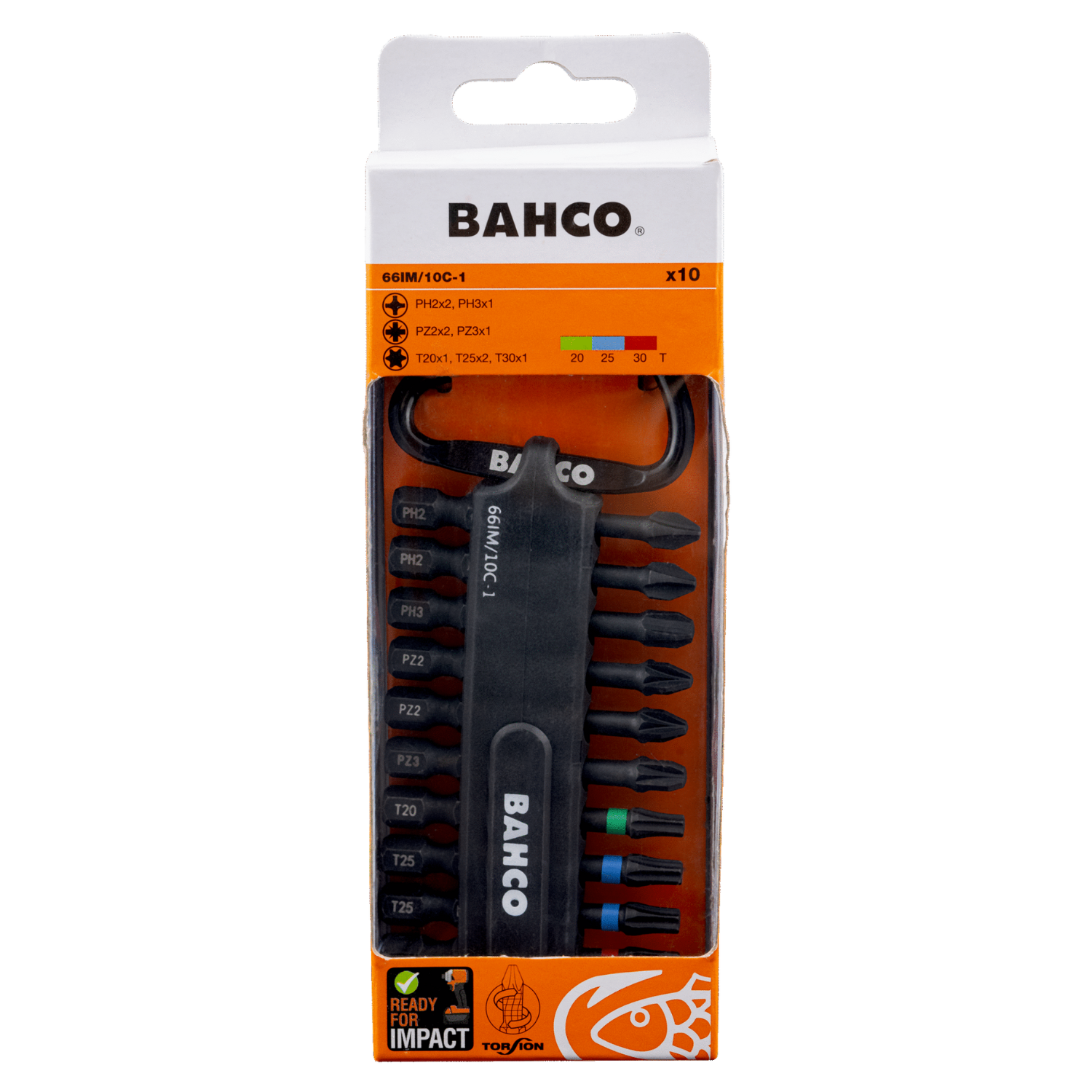 BAHCO 66IM/10C-1 1/4" Heavy-Duty Torsion Screwdriver Bit Set - Premium Screwdriver Bit Set from BAHCO - Shop now at Yew Aik.