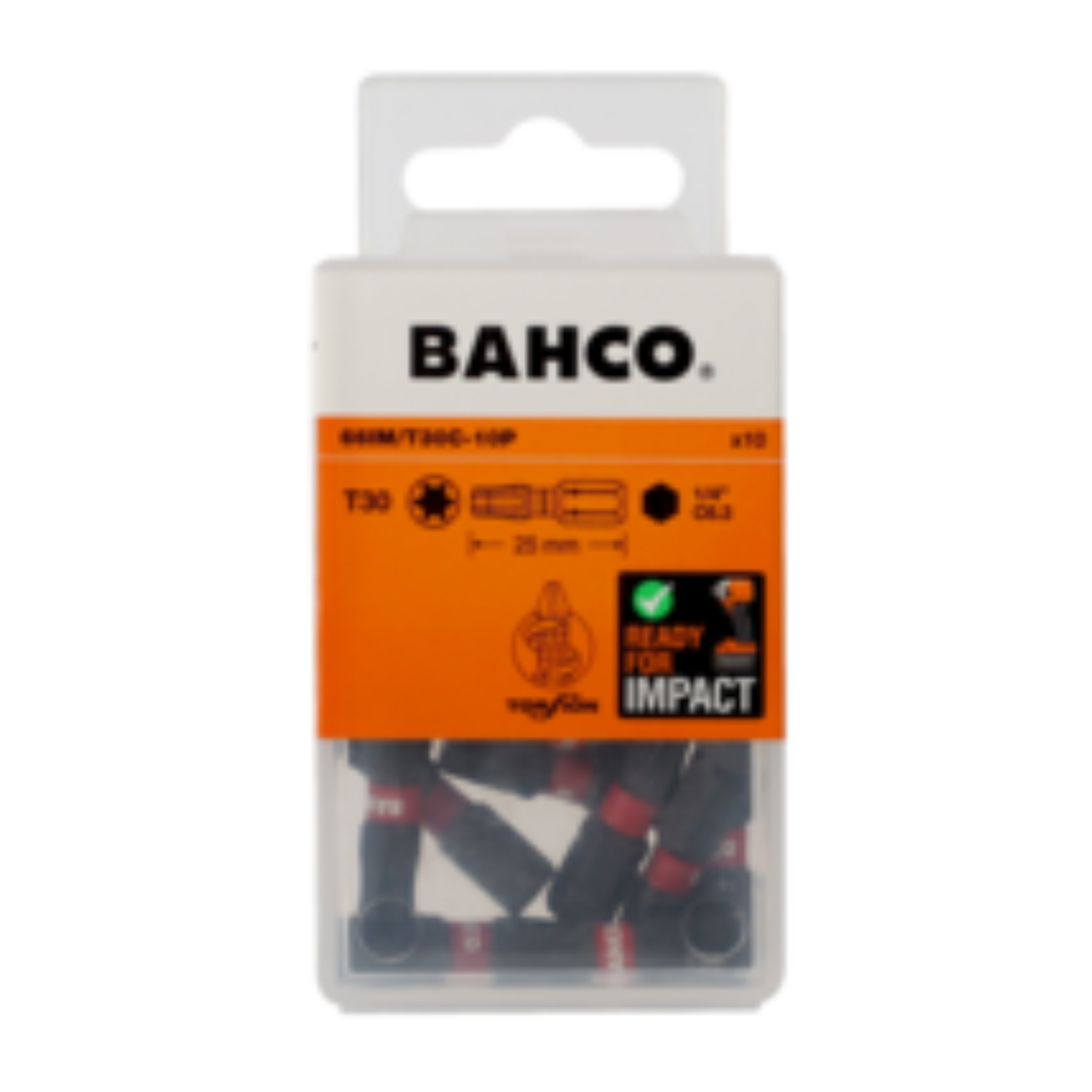 BAHCO 66IM/T 1/4" Heavy-Duty Torsion Screwdriver Bit - Premium Screwdriver Bit from BAHCO - Shop now at Yew Aik.