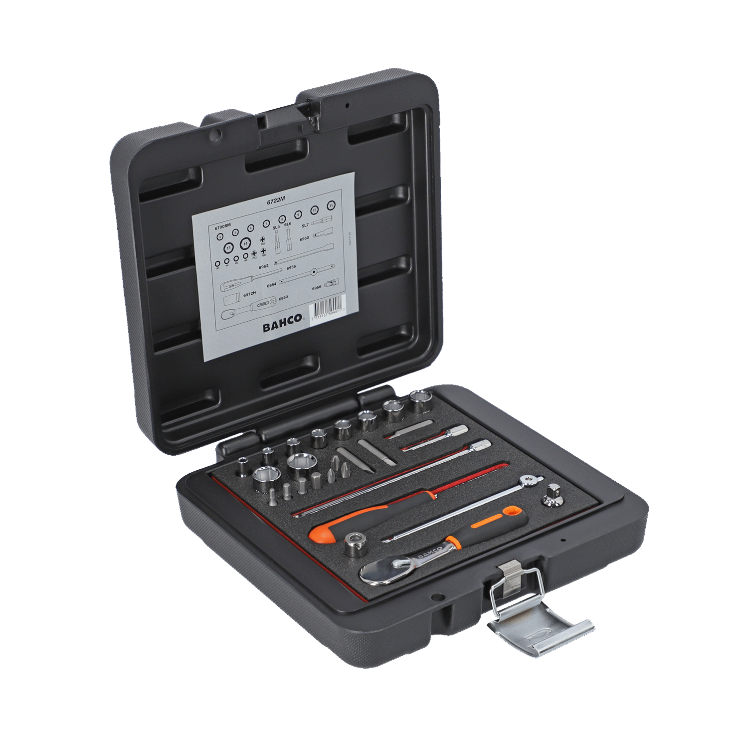 BAHCO 6722M 1/4” Square Drive Socket Set Metric Hex/Extension - Premium Socket Set from BAHCO - Shop now at Yew Aik.