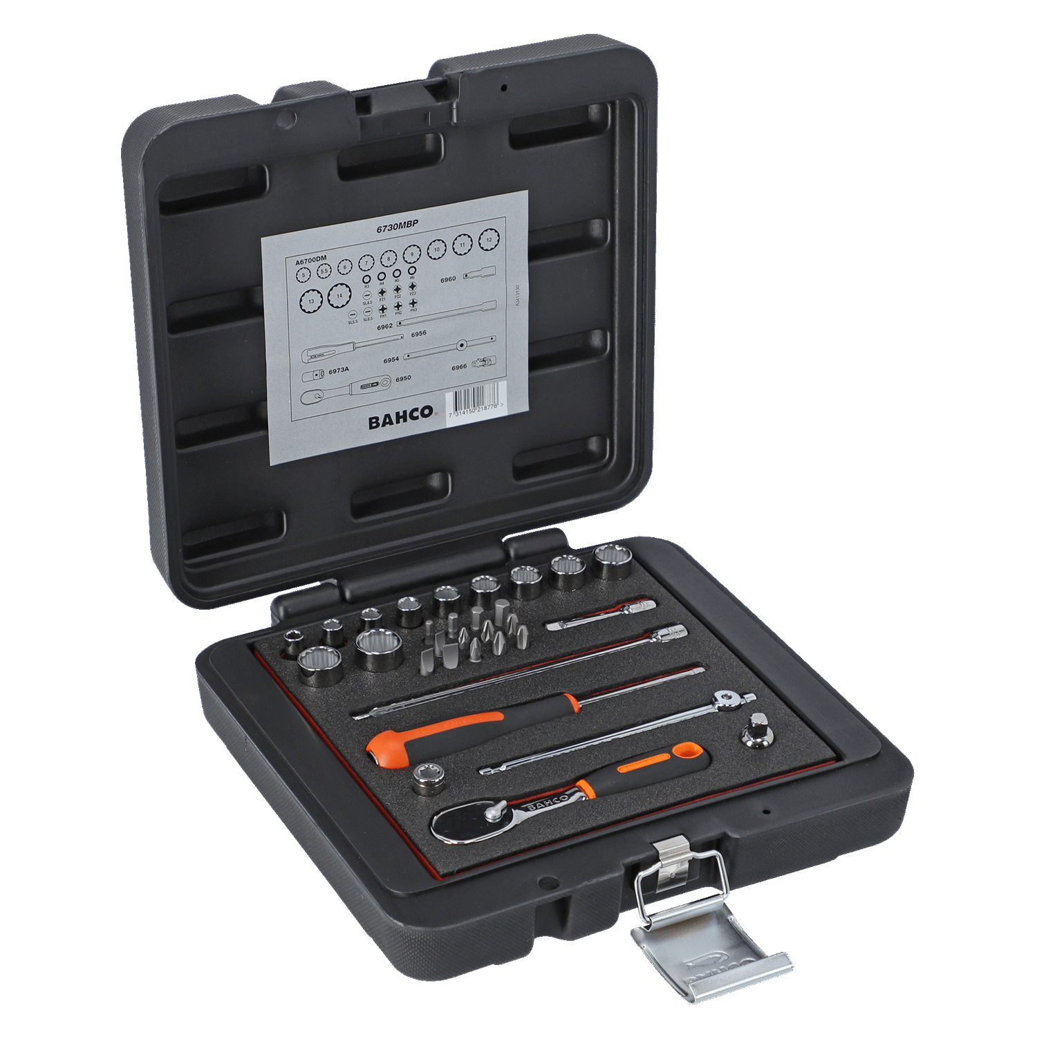BAHCO 6730MBP 1/4” Square Drive Socket Set With Metric Bi-Hex - Premium Socket Set from BAHCO - Shop now at Yew Aik.