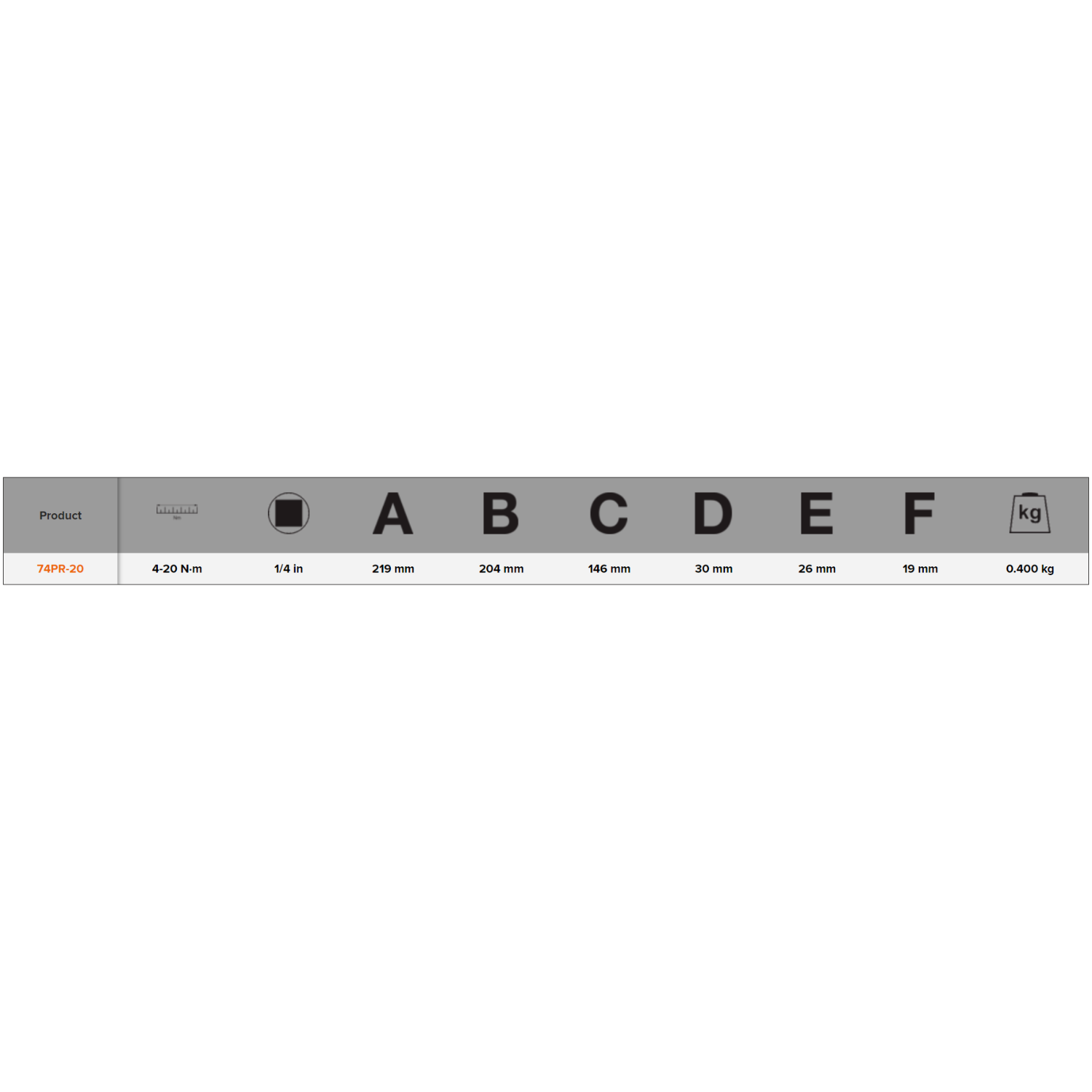BAHCO 74PR 20 Mechanical Preset Torque Click Wrench (BAHCO Tools) - Premium Torque Click Wrench from BAHCO - Shop now at Yew Aik.