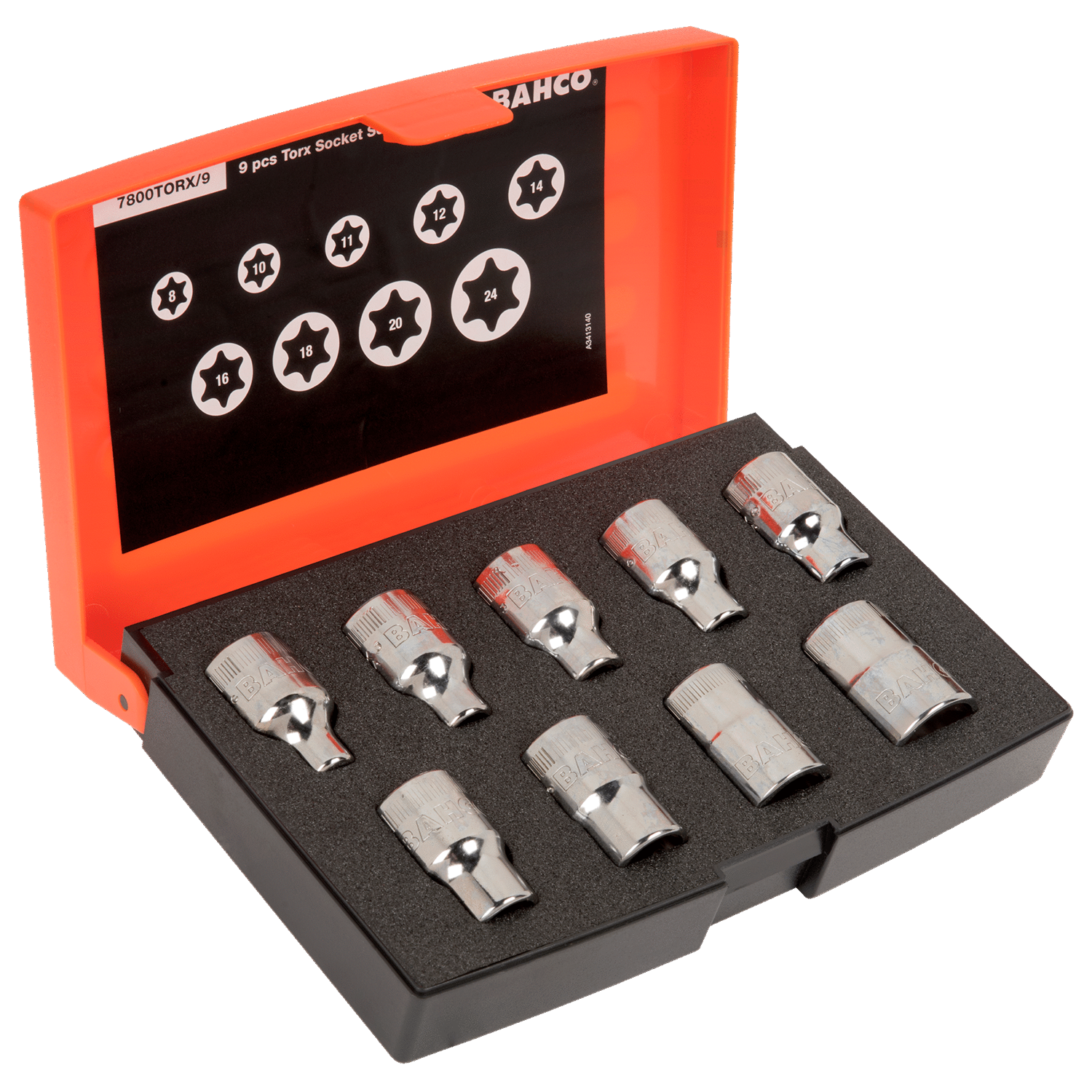 BAHCO 7800TORX/9 1/2" Square Drive Socket Set Torx Head Screw - Premium Square Drive Socket Set from BAHCO - Shop now at Yew Aik.