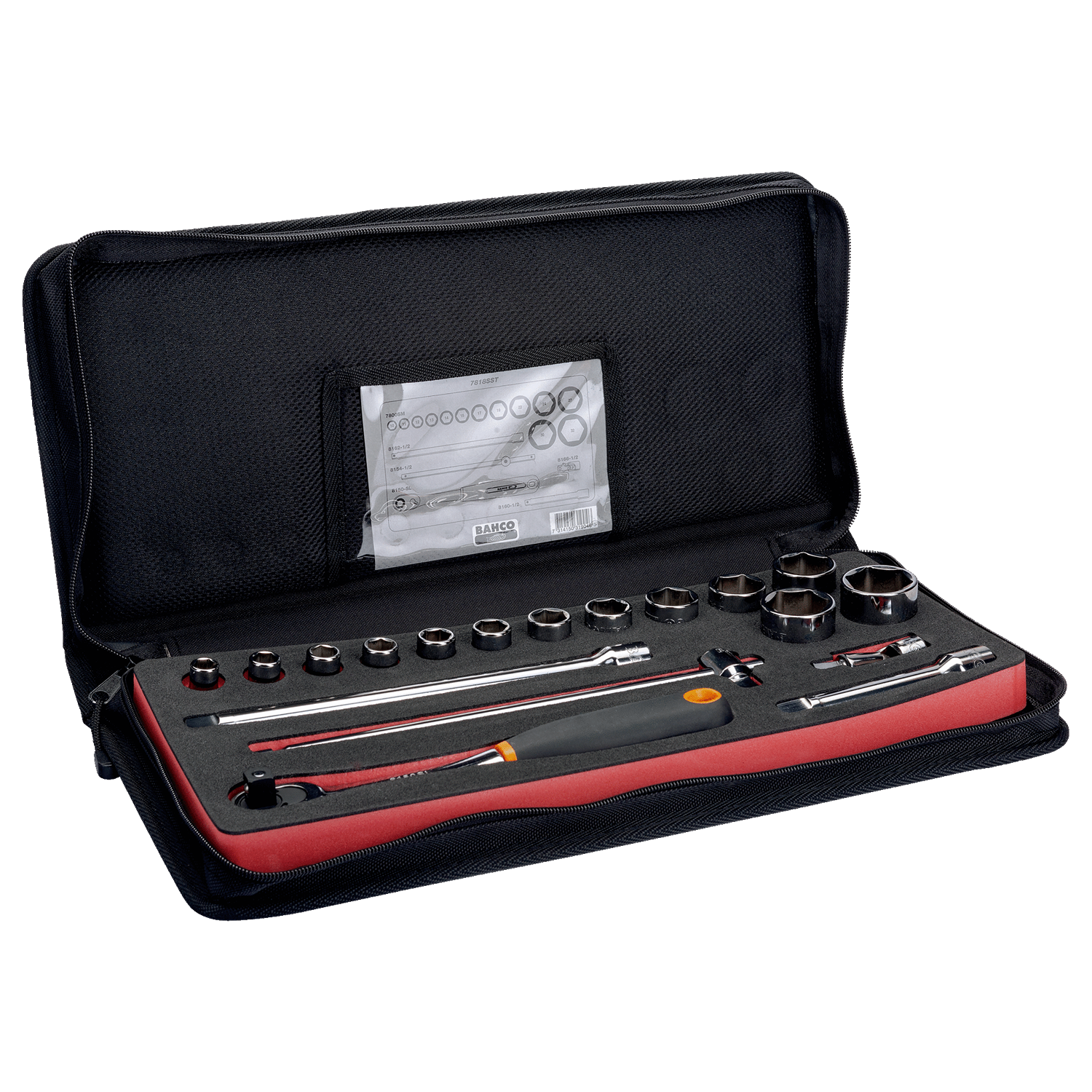 BAHCO 7818SST 1/2” Square Drive Socket Set With Metric Bi-Hex - Premium Socket Set from BAHCO - Shop now at Yew Aik.