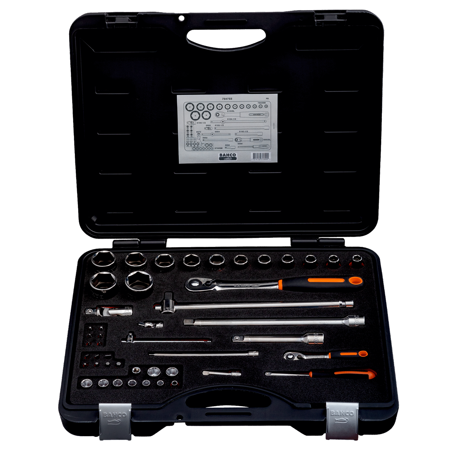 BAHCO 7847SS 1/4” And 1/2" Square Drive Socket Set Metric Hex - Premium Socket Set from BAHCO - Shop now at Yew Aik.