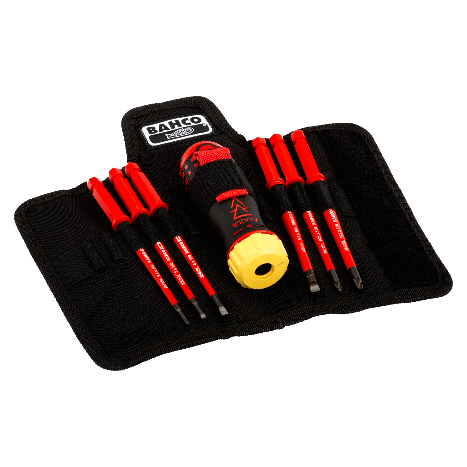 BAHCO 808062 Insulated Ratcheting Screwdriver and Blade Set-6 Pcs - Premium Screwdriver and Blade Set from BAHCO - Shop now at Yew Aik.
