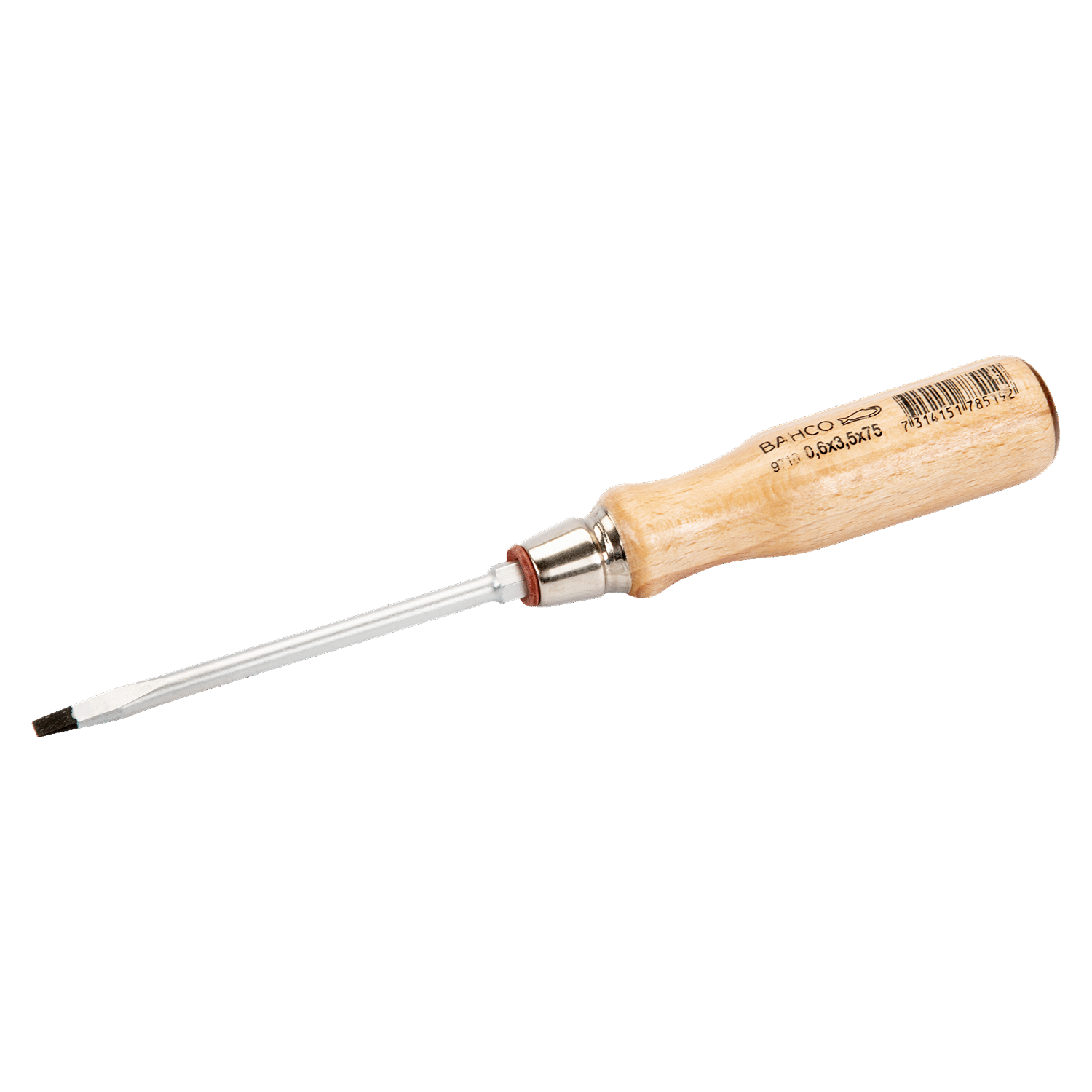 BAHCO 9710 Slotted Flat Tipped Screwdriver with Wooden Handle - Premium Flat Tipped Screwdriver from BAHCO - Shop now at Yew Aik.
