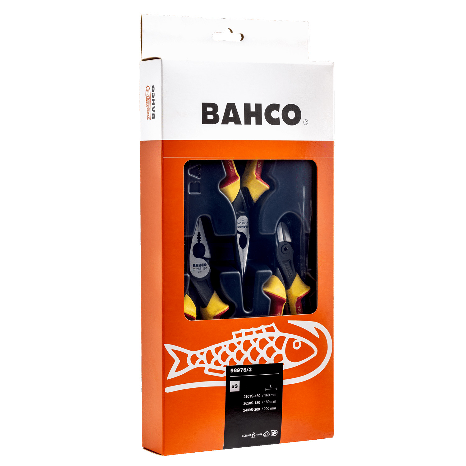 BAHCO 9897S/3 ERGO All-Round Plier Set Insulated - 3 pcs - Premium Plier Set from BAHCO - Shop now at Yew Aik.