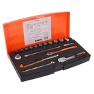BAHCO A6718DZ 1/4” Socket Set With Imperial Bi-Hex - 18 Pcs - Premium Socket Set from BAHCO - Shop now at Yew Aik.
