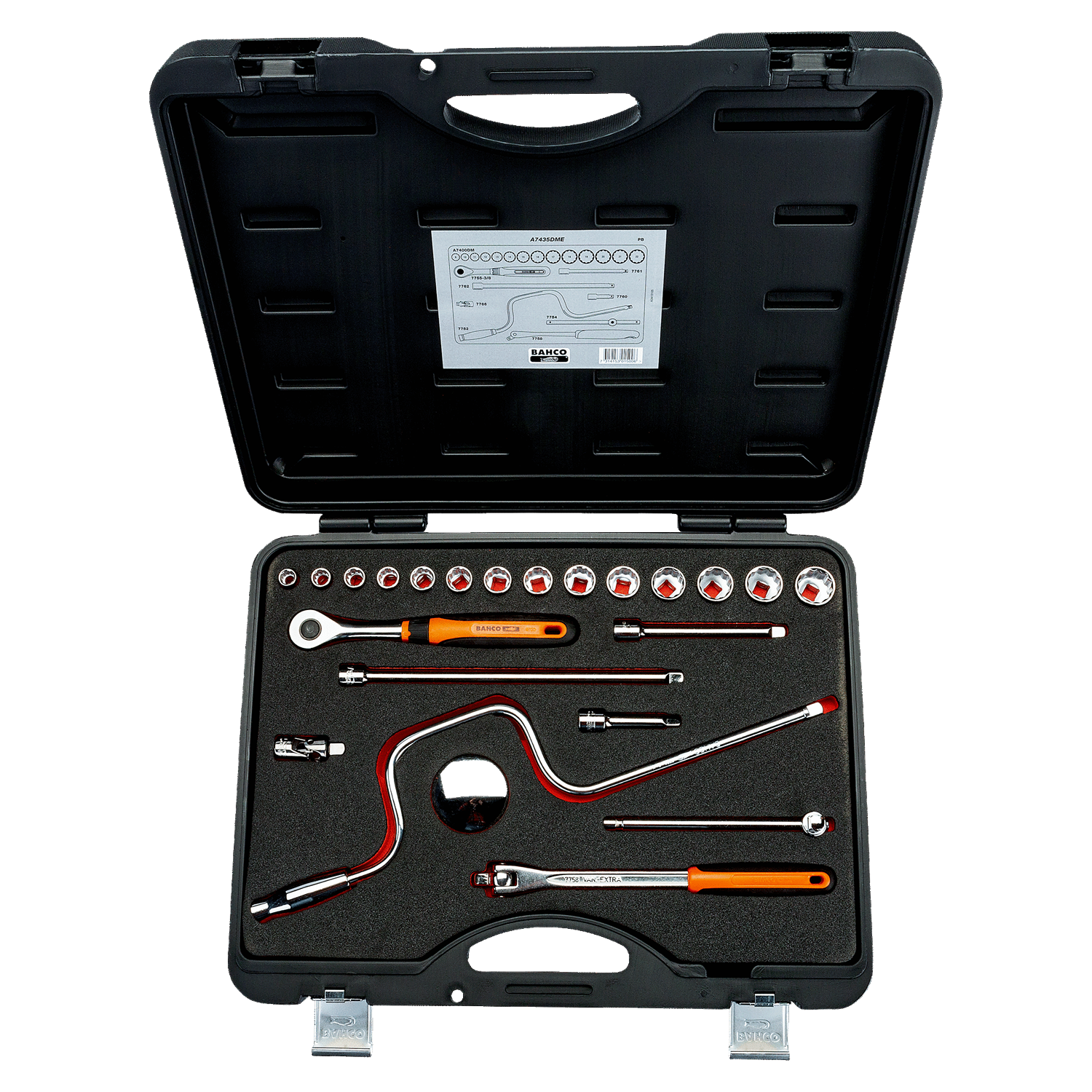 BAHCO A7435DME 3/8” Square Drive Socket Set With Extension - Premium Socket Set from BAHCO - Shop now at Yew Aik.