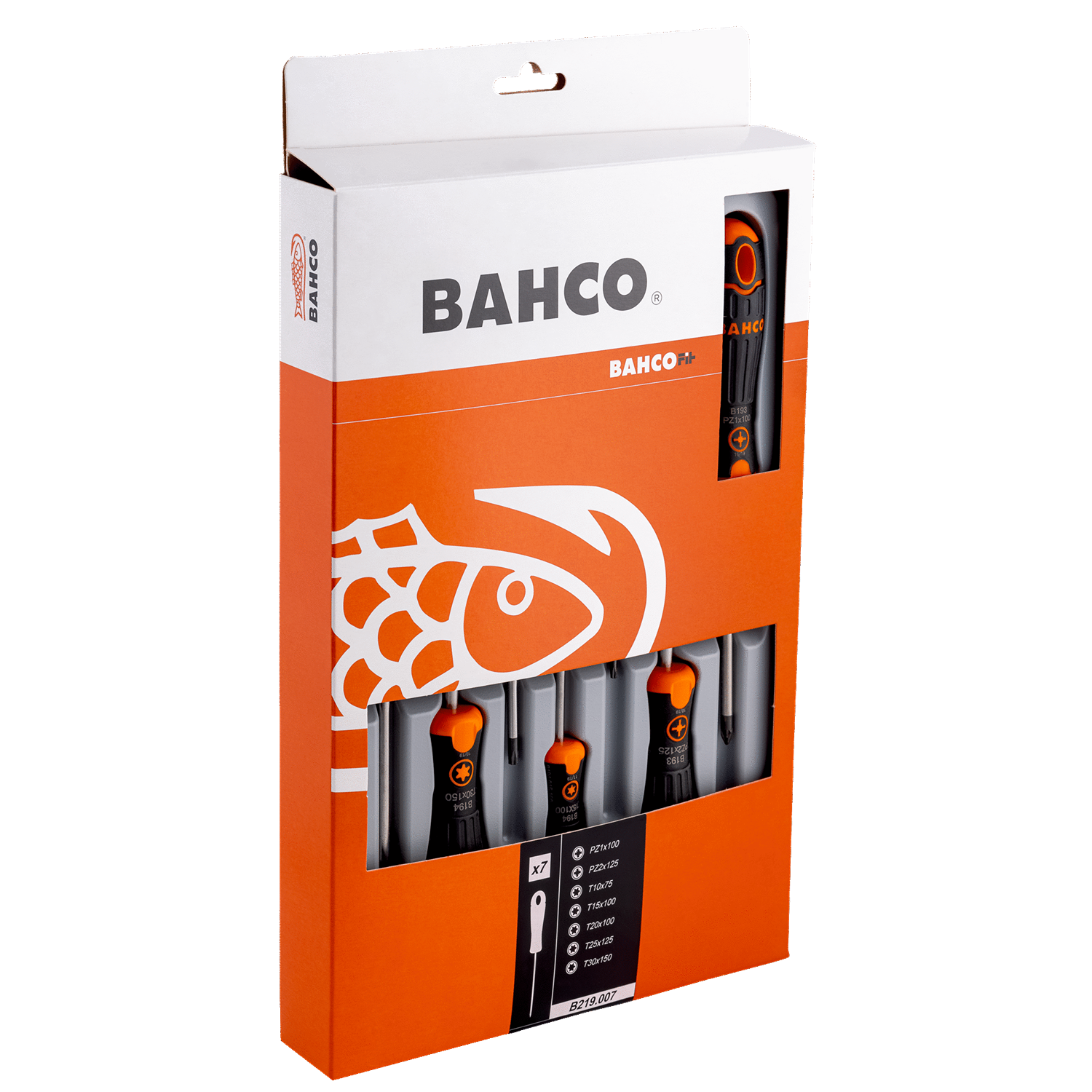 BAHCO B219.007 BahcoFit Pozidriv/TORX Screwdriver Set - 7 Pcs - Premium TORX Screwdriver Set from BAHCO - Shop now at Yew Aik.