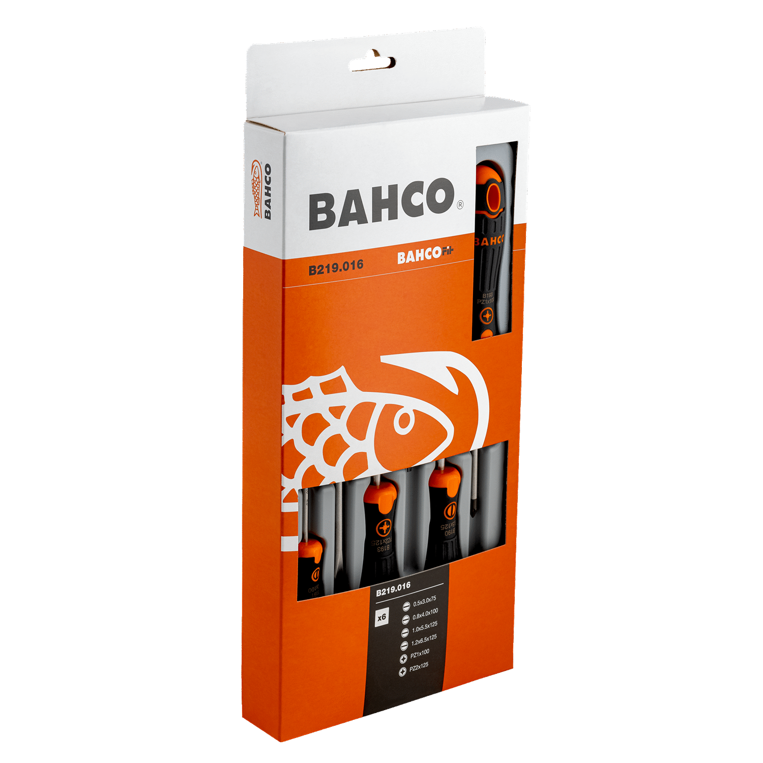 BAHCO B219.016 BahcoFit Slotted/Pozidriv Screwdriver Set - 6 Pcs - Premium Pozidriv Screwdriver Set from BAHCO - Shop now at Yew Aik.