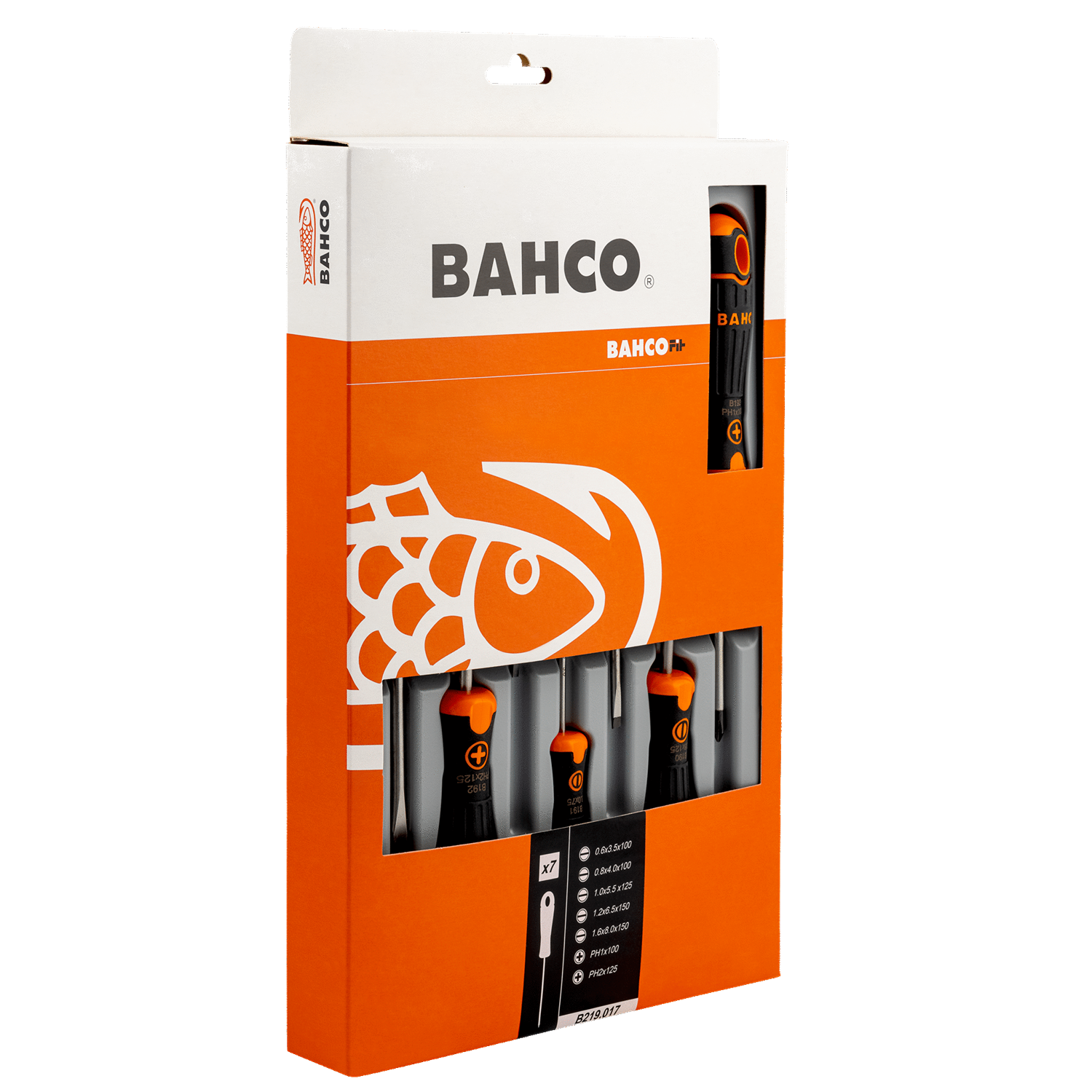 BAHCO B219.017 BahcoFit Slotted/Phillips Screwdriver Set - 7 Pcs - Premium Phillips Screwdriver Set from BAHCO - Shop now at Yew Aik.