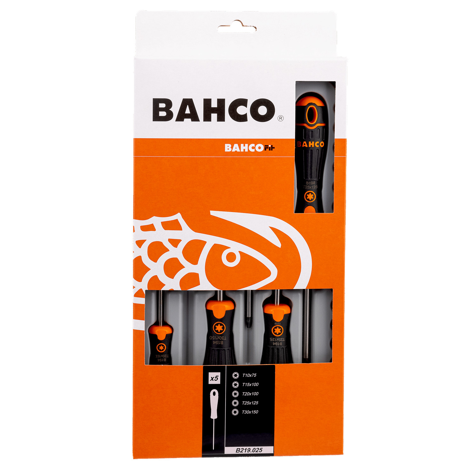 BAHCO B219.025 BahcoFit TORX Screwdriver Set - 5 Pcs - Premium TORX Screwdriver Set from BAHCO - Shop now at Yew Aik.