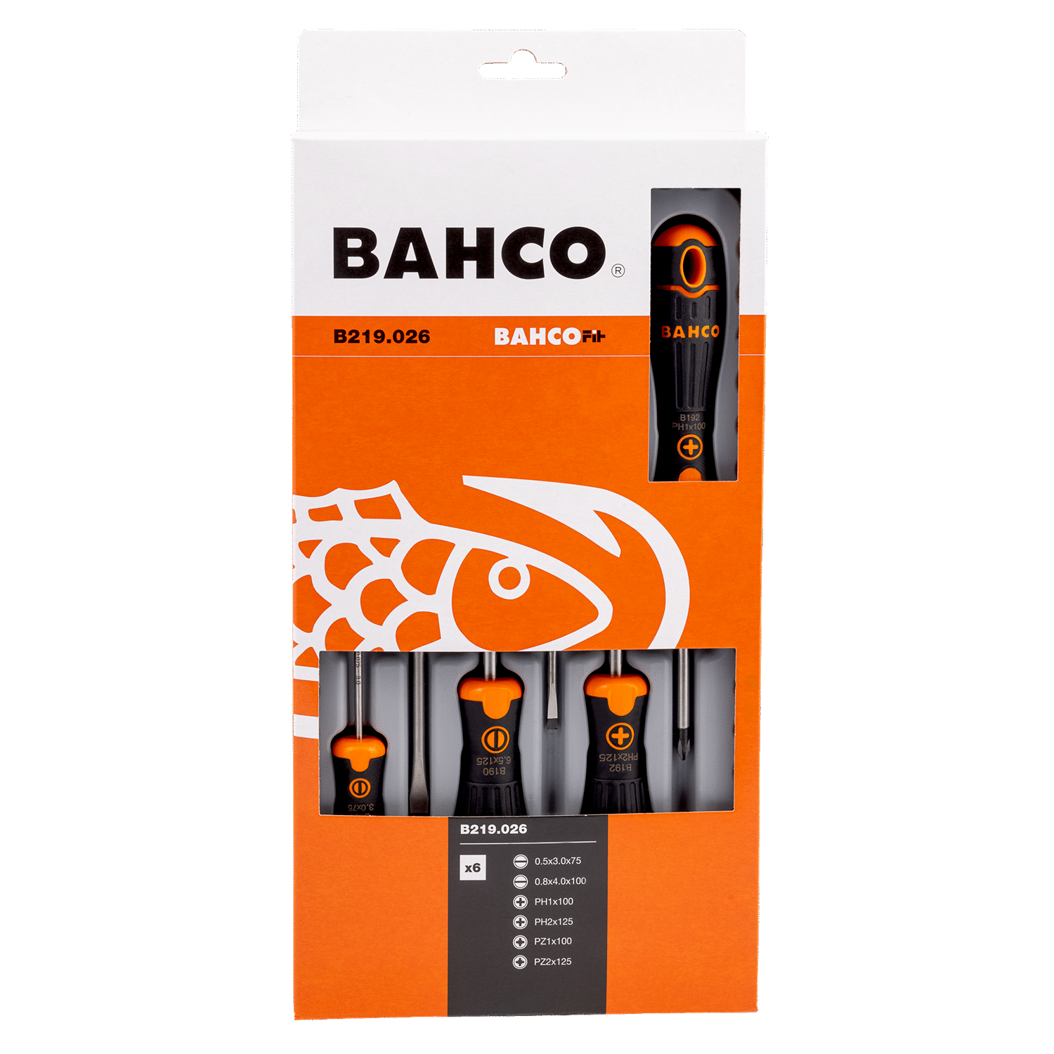 BAHCO B219.026 BahcoFit Phillips Screwdriver Set - 6 Pcs - Premium Phillips Screwdriver Set from BAHCO - Shop now at Yew Aik.