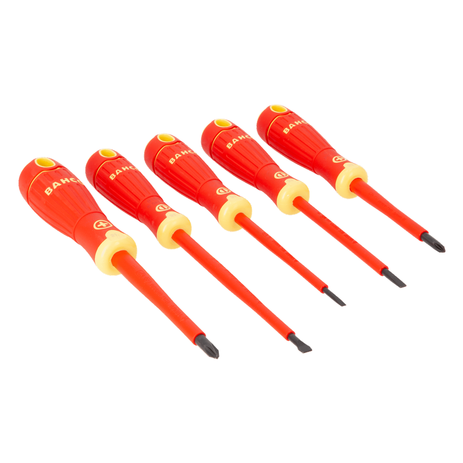 BAHCO B220.005 BahcoFit VDE Slotted/Phillips Screwdriver Set 5 - Premium Screwdriver Set from BAHCO - Shop now at Yew Aik.