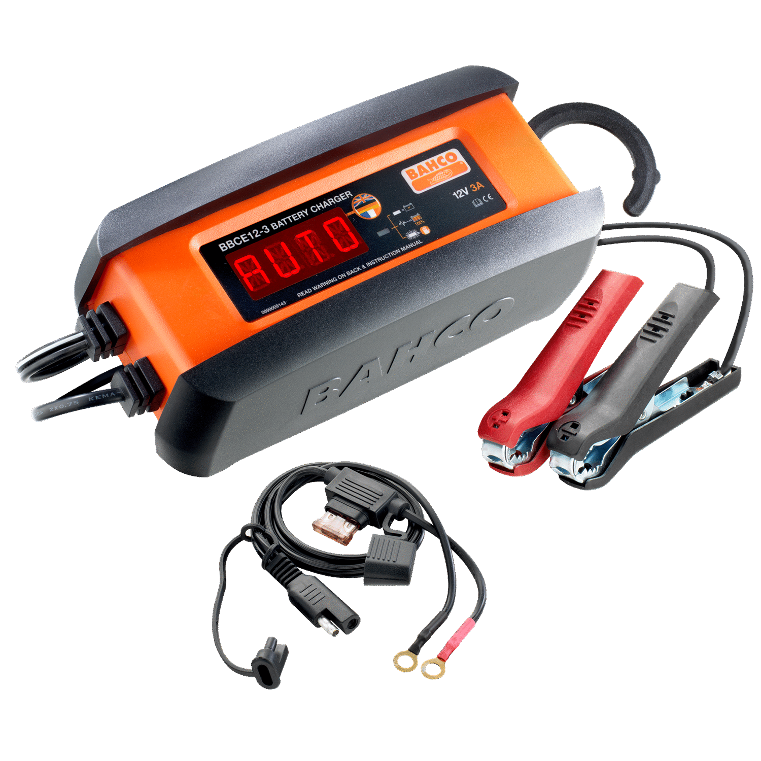 BAHCO BBCE12-3 3 Amp Fully Automatic Car Battery Charger - Premium Car Battery Charger from BAHCO - Shop now at Yew Aik.