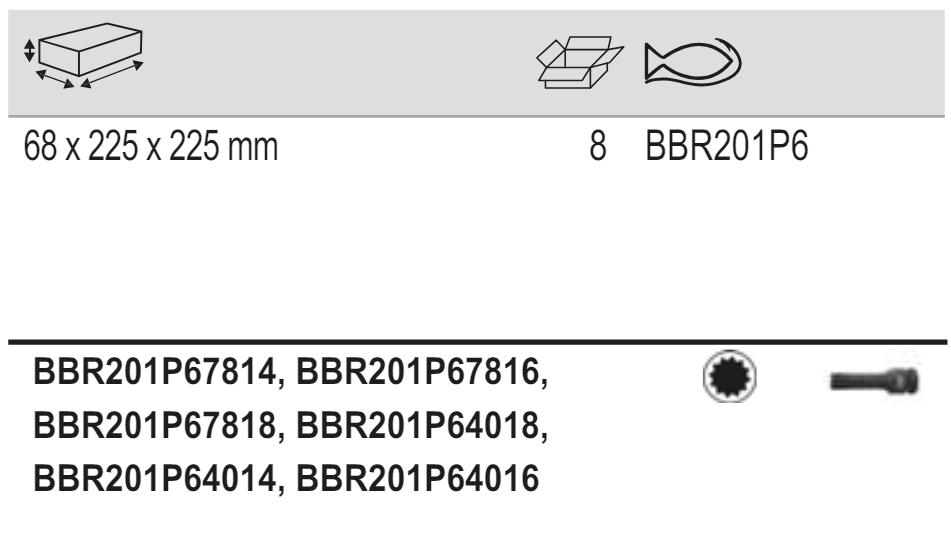 BAHCO BBR201P6 XZN 1/2” Impact Socket Bit Set For Brakes - Premium 1/2” Impact Socket Bit Set from BAHCO - Shop now at Yew Aik.